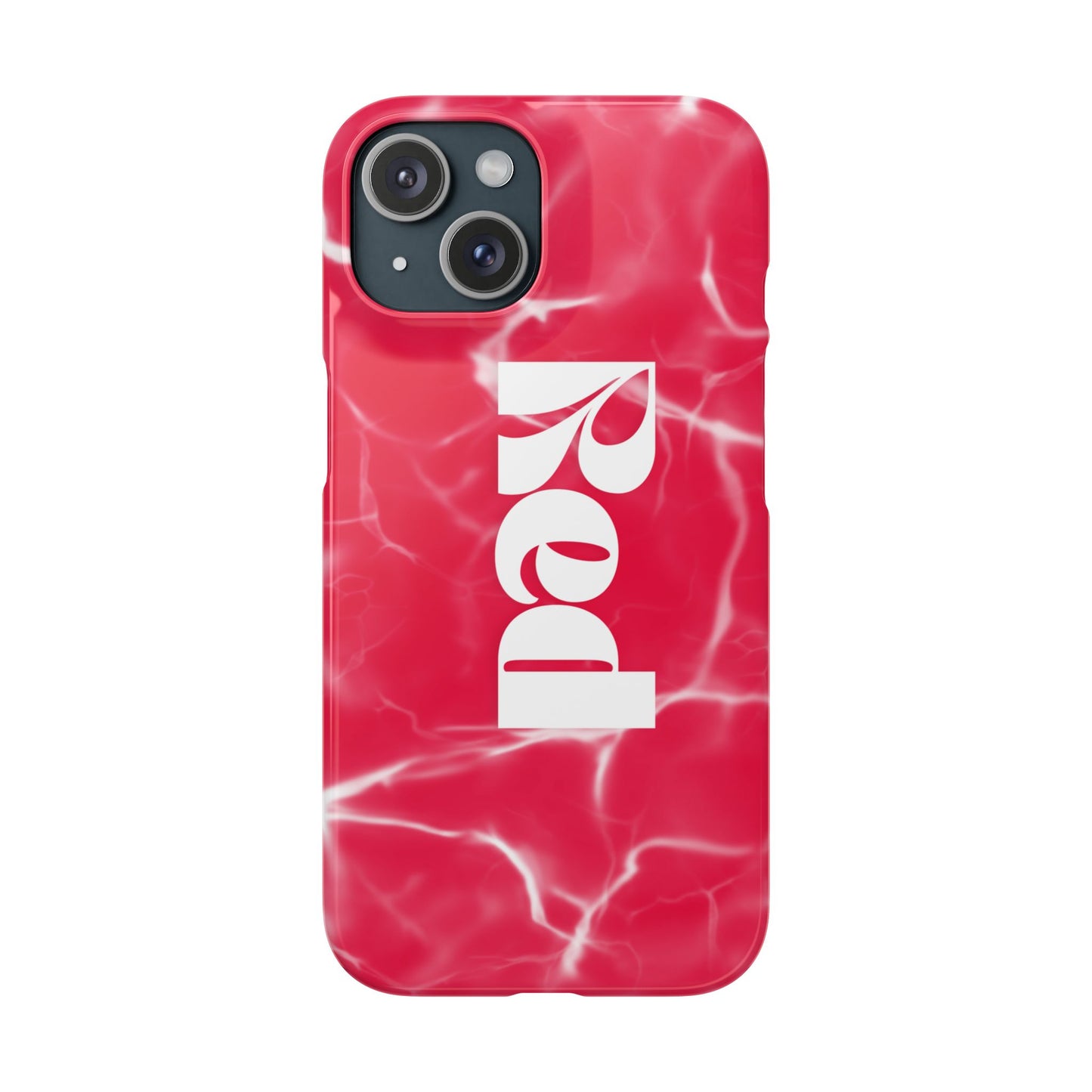 Vibrant Red Snap Case for iPhone, Trendy Phone Cover, Gift for Her, Summer Accessory, Stylish Tech Protection