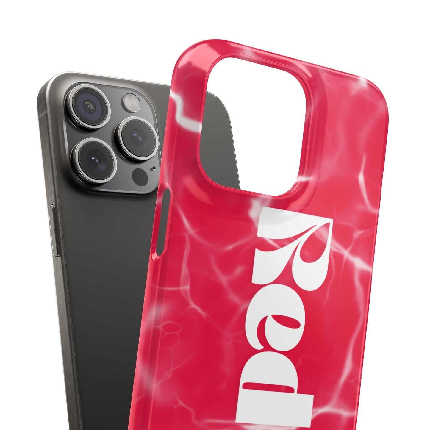 Vibrant Red Snap Case for iPhone, Trendy Phone Cover, Gift for Her, Summer Accessory, Stylish Tech Protection