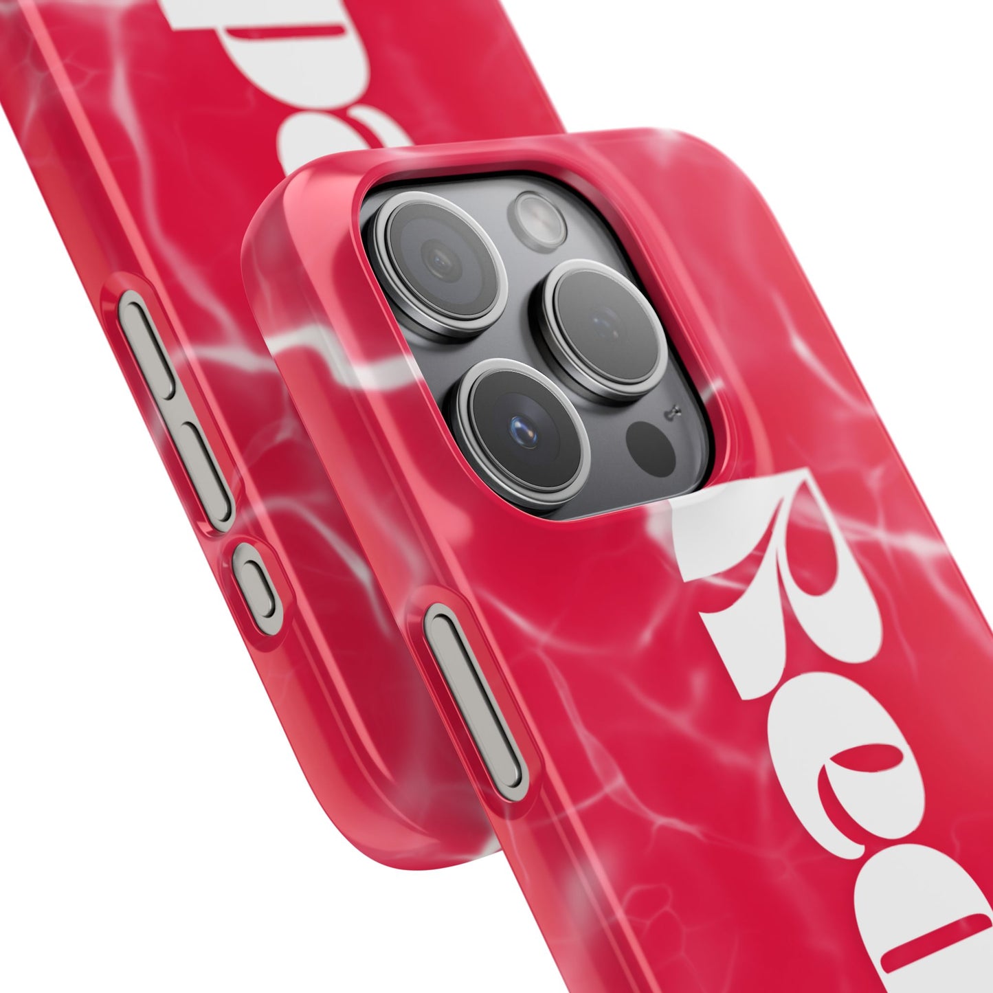Vibrant Red Snap Case for iPhone, Trendy Phone Cover, Gift for Her, Summer Accessory, Stylish Tech Protection