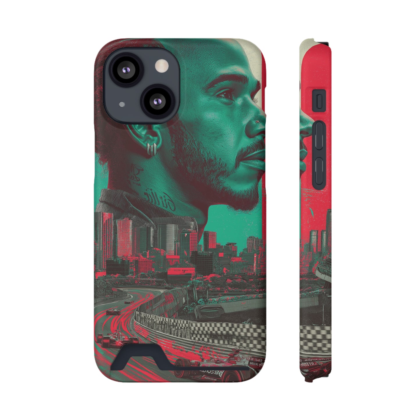 Racing Phone Case, Card Holder Case, Sports Phone Cover, Gift for Car Enthusiasts, Personalized Cell Phone Protector