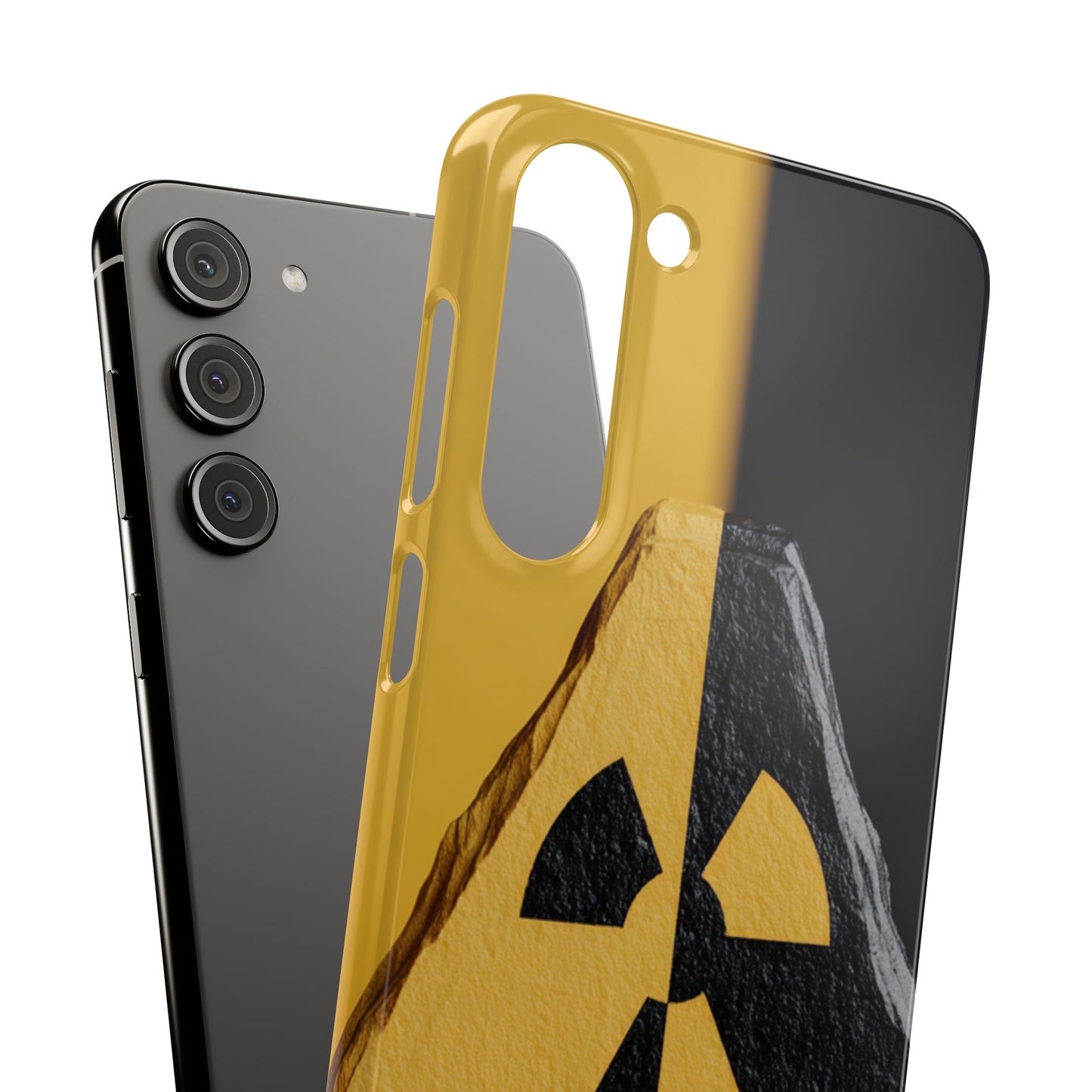Bold Graphic Snap Case, Radiation Symbol Phone Cover, Trendy Phone Accessory, Unique Gift for Tech Lovers, Stylish Mobile Case