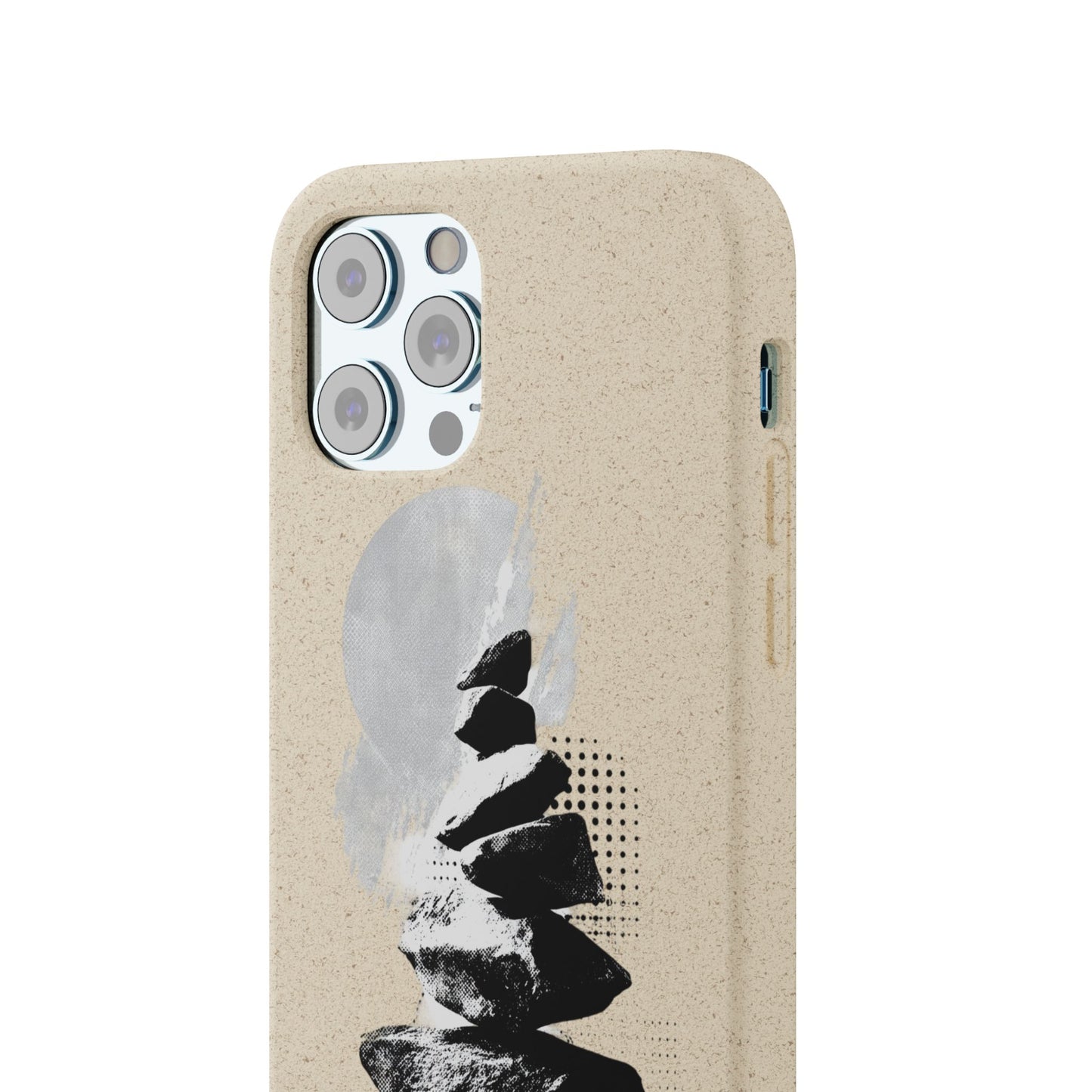 Biodegradable Plastic Free Phone Case Minimalistic Cairn Design Suitable For Iphones And Samsungs