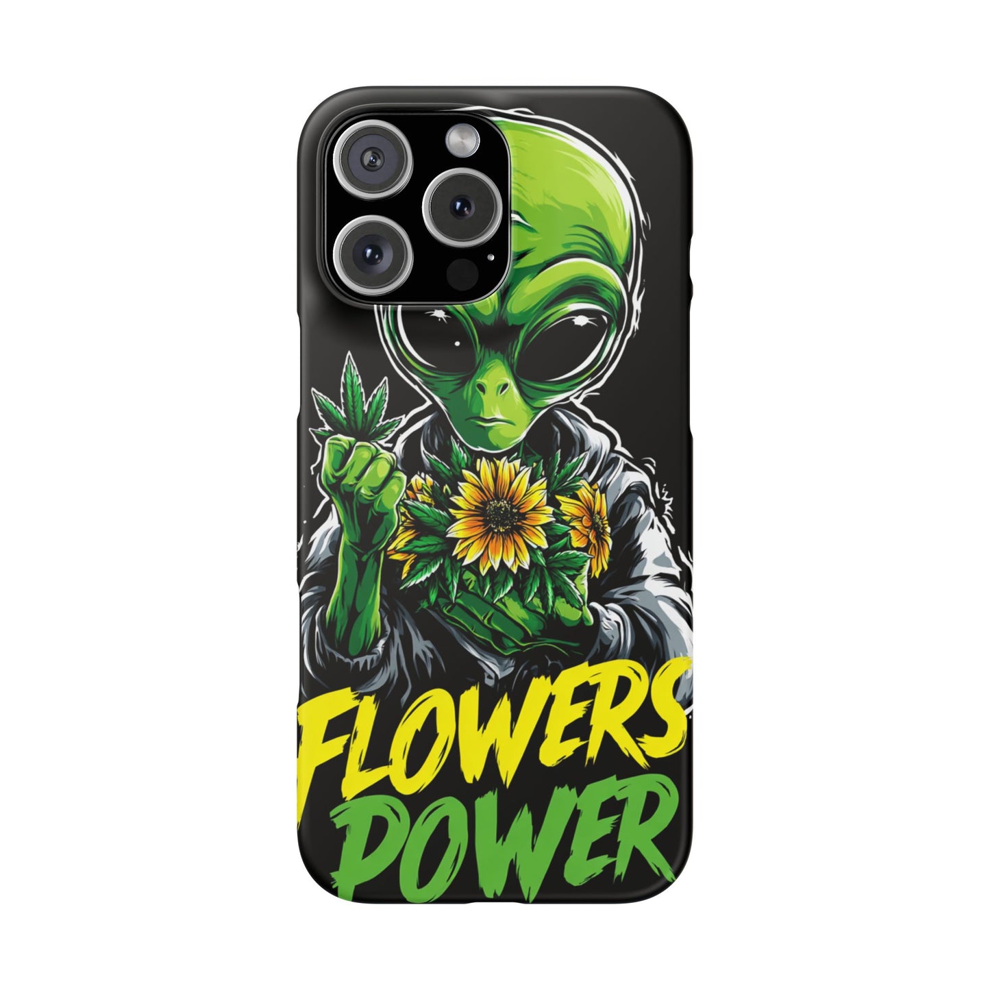 Alien Floral Snap Cases, Fun Phone Case, Gifts for Sci-Fi Lovers, Cute Alien Decor, Unique Tech Accessories