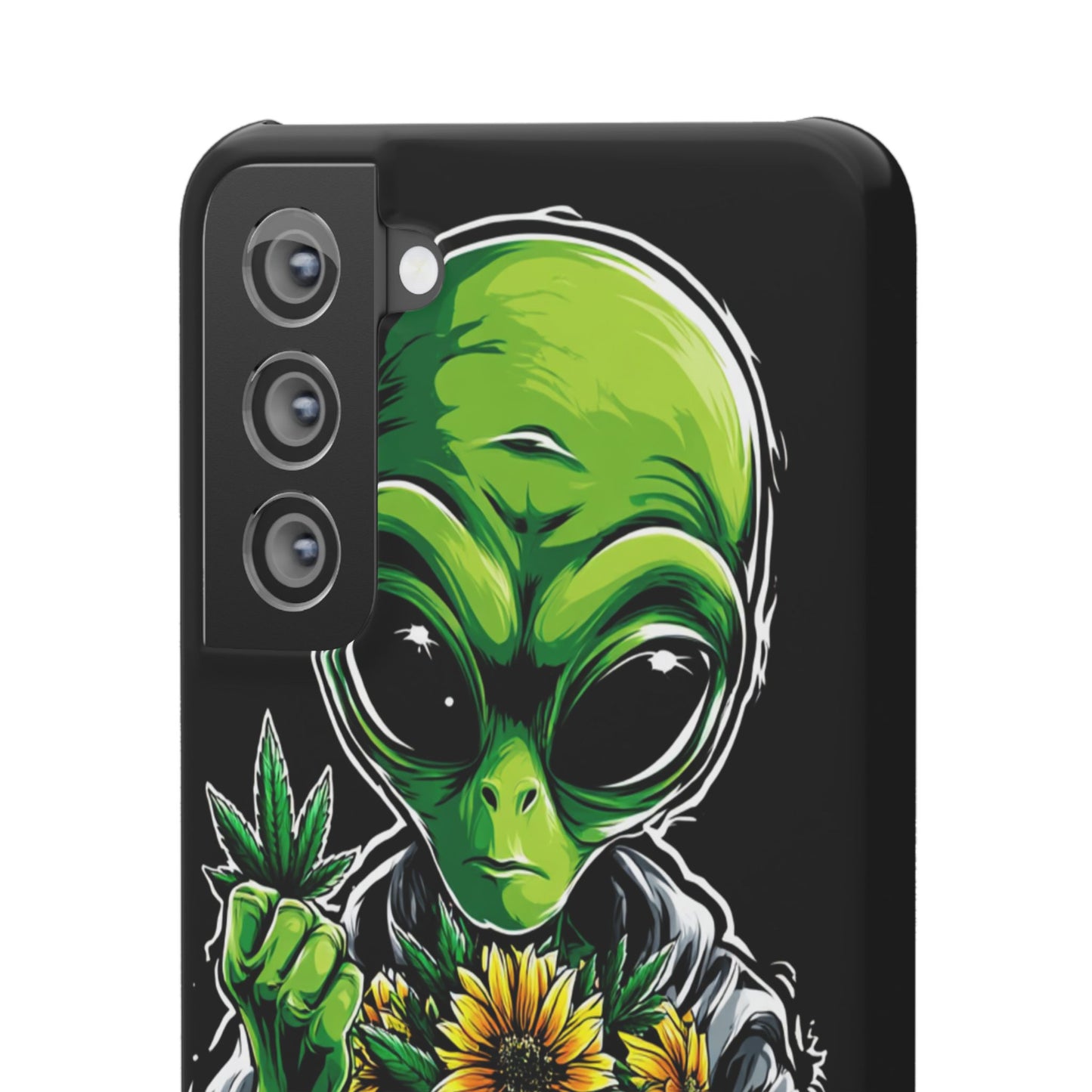 Alien Floral Snap Cases, Fun Phone Case, Gifts for Sci-Fi Lovers, Cute Alien Decor, Unique Tech Accessories