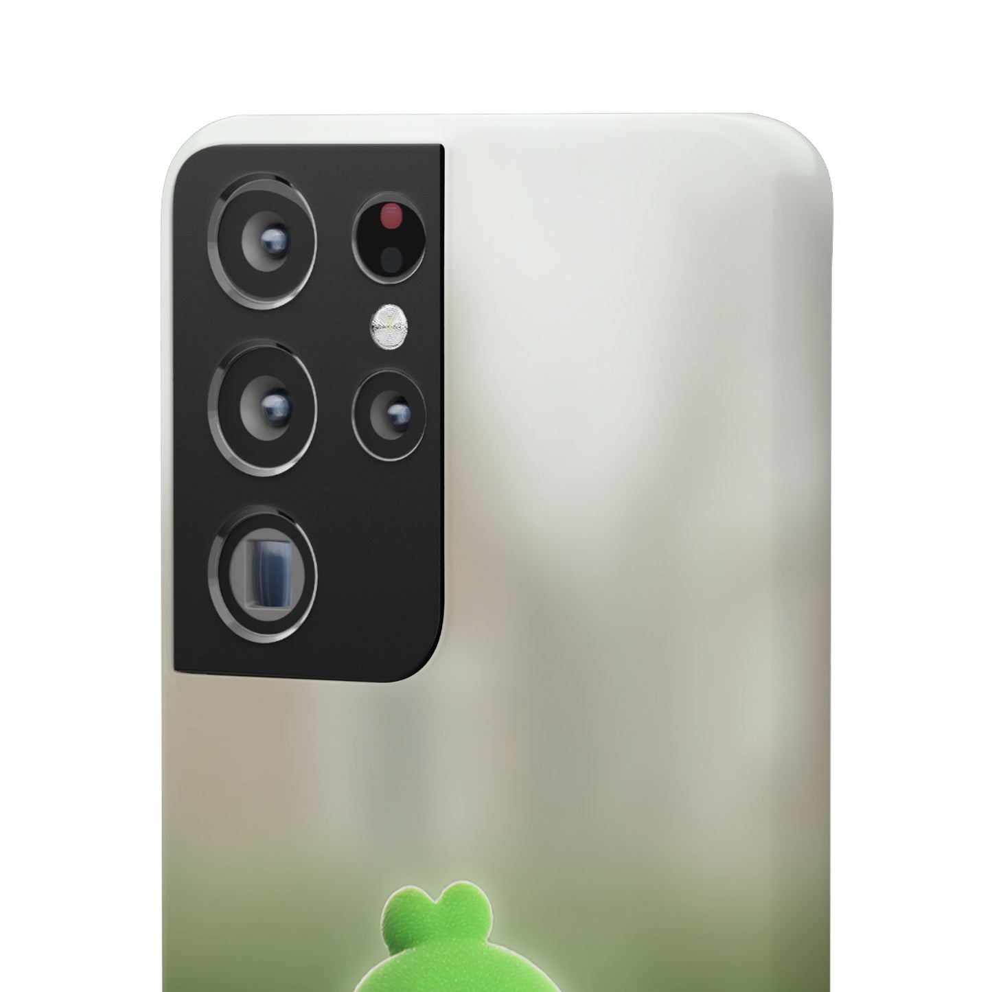Cute Green Creature Phone Case, Snap Cases, Green Monster Phone Cover, Fun Phone Accessory, Playful Gift for Kids