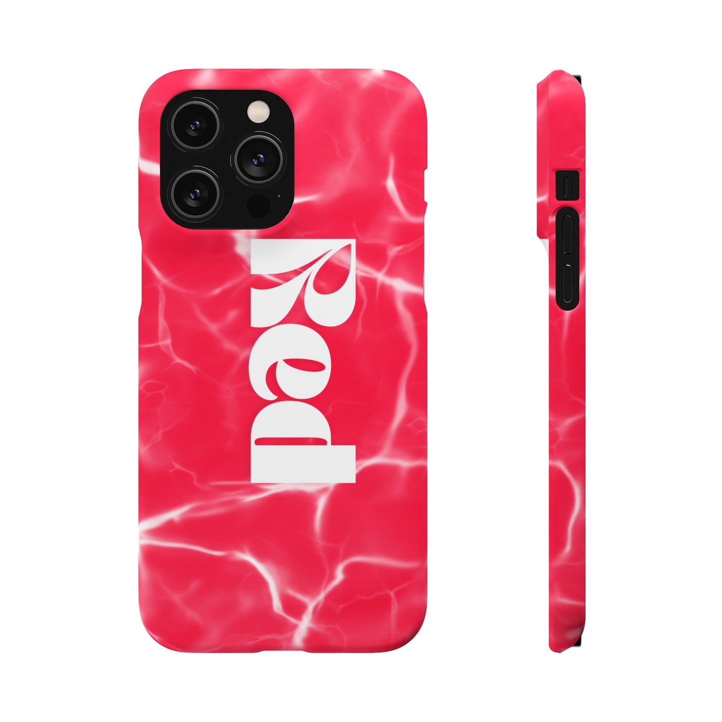 Vibrant Red Snap Case for iPhone, Trendy Phone Cover, Gift for Her, Summer Accessory, Stylish Tech Protection