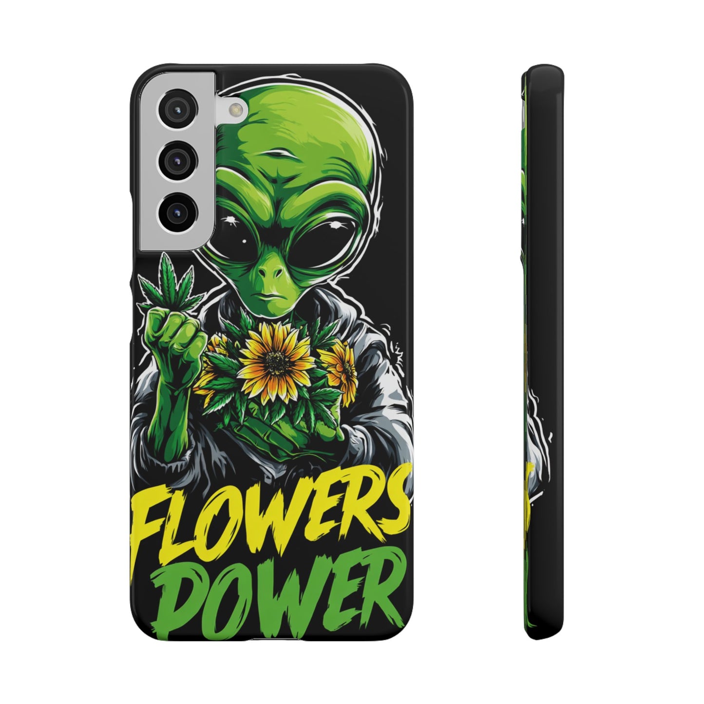 Alien Floral Snap Cases, Fun Phone Case, Gifts for Sci-Fi Lovers, Cute Alien Decor, Unique Tech Accessories