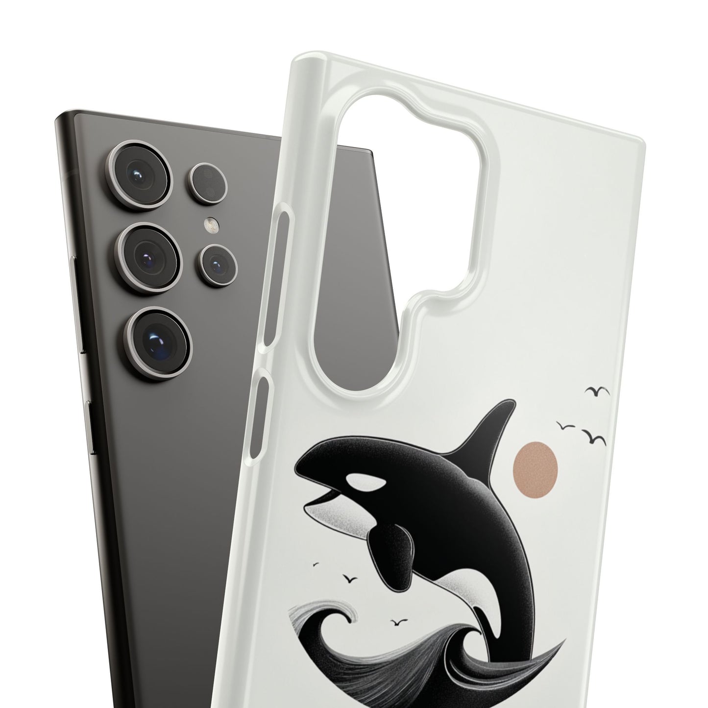 Whale Splash Phone Case | Ocean Lover Gift, Marine Art, Snap Cases, Cute Whale Design, Custom Phone Accessories