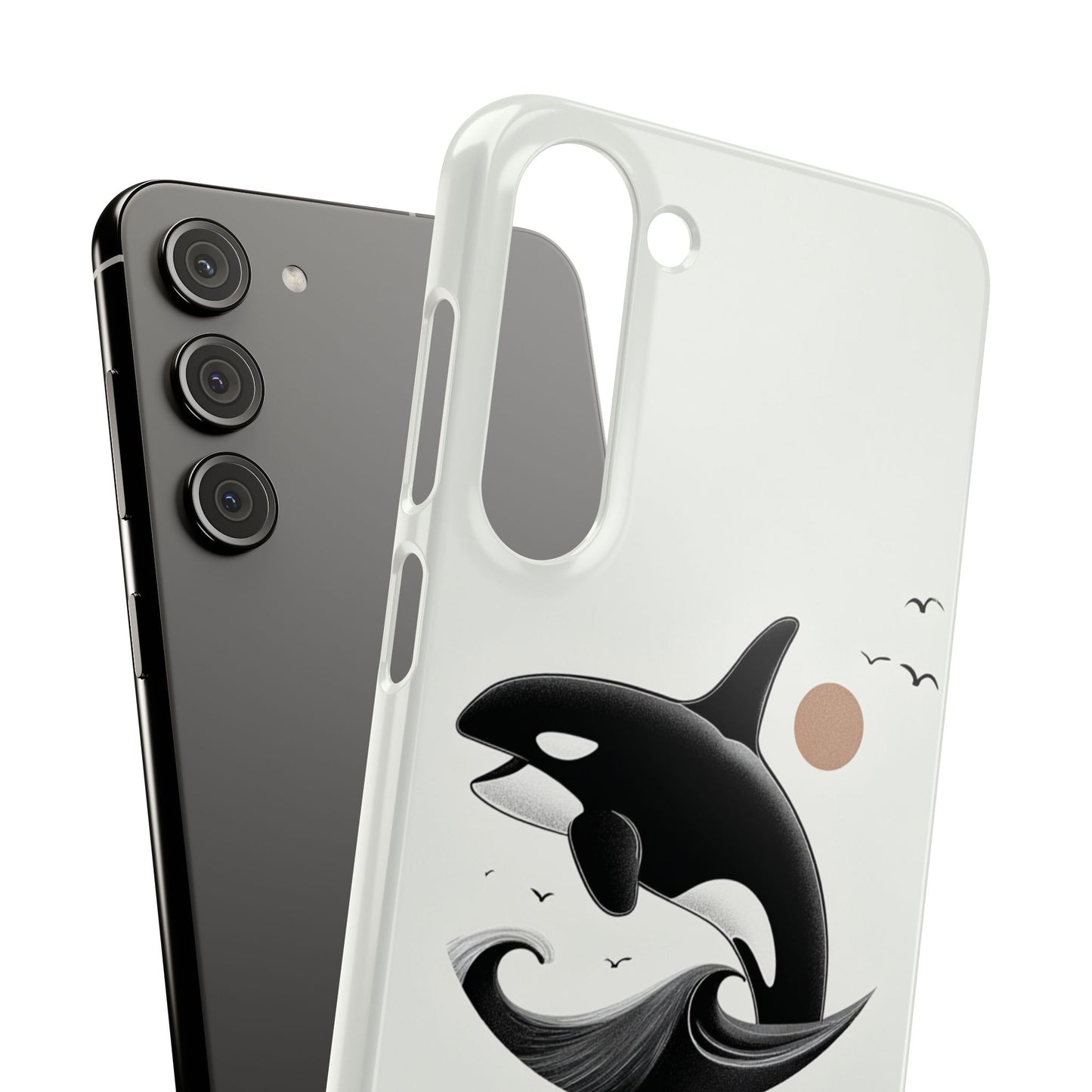 Whale Splash Phone Case | Ocean Lover Gift, Marine Art, Snap Cases, Cute Whale Design, Custom Phone Accessories