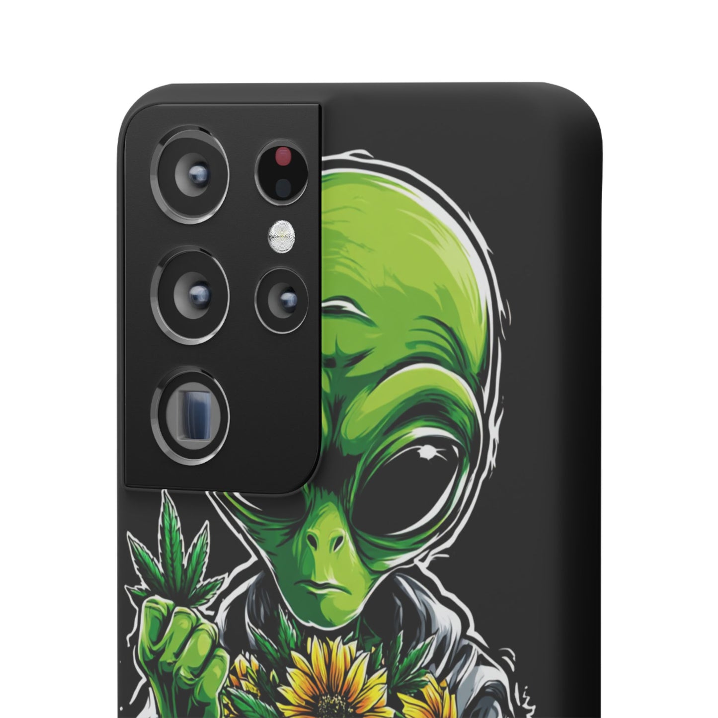 Alien Floral Snap Cases, Fun Phone Case, Gifts for Sci-Fi Lovers, Cute Alien Decor, Unique Tech Accessories