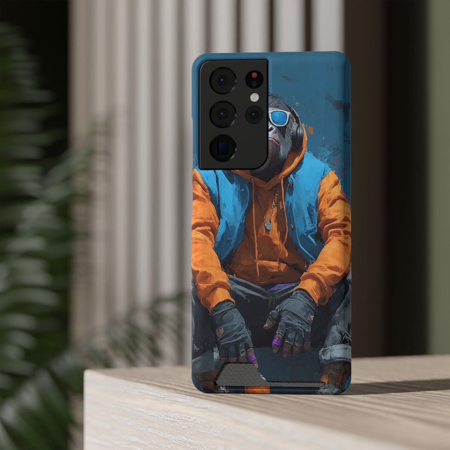 Trendy Phone Case with Card Holder, Stylish Smartphone Protector, Unique Gift for Teens, Graphic Phone Cover, Cool Accessories