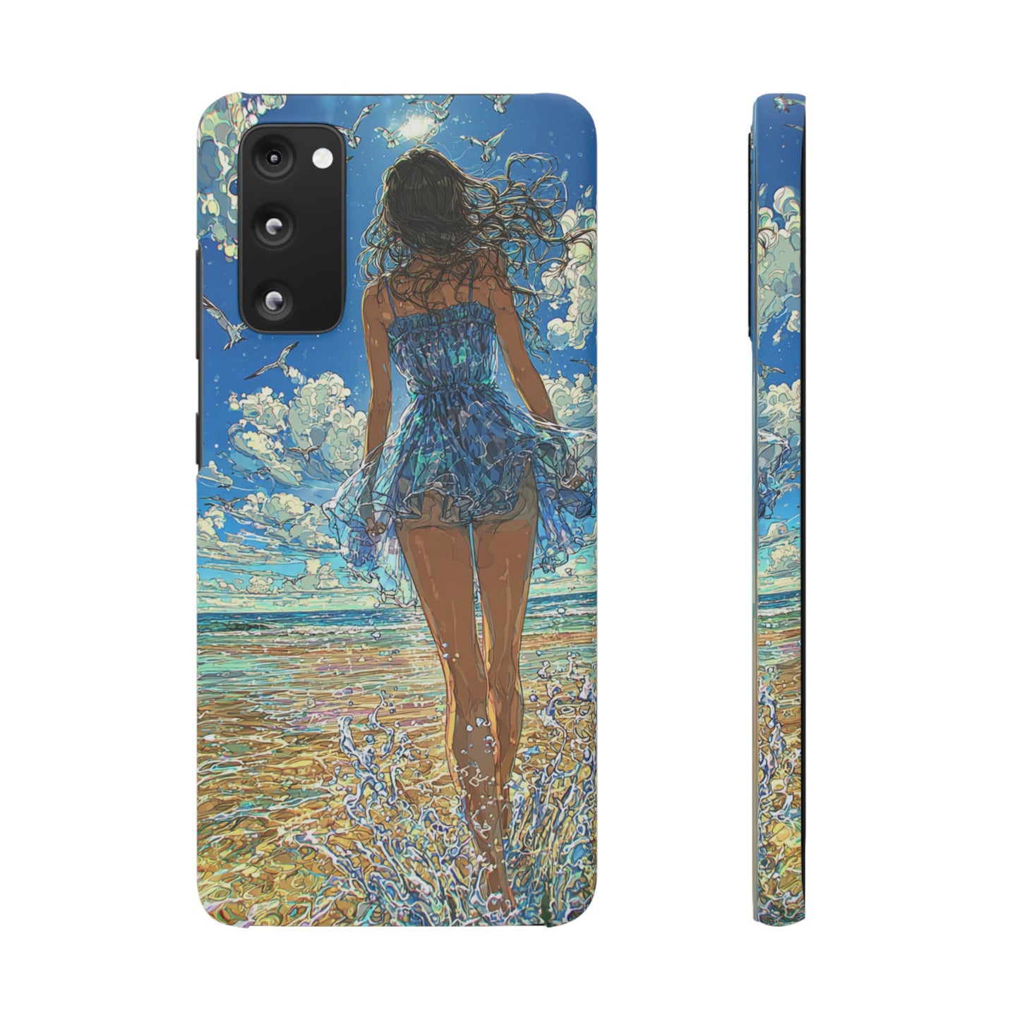 Summer Breeze Snap Case, Ocean Art Phone Cover, Beach Vibes Cell Case, Gift for Her, Custom Phone Accessory