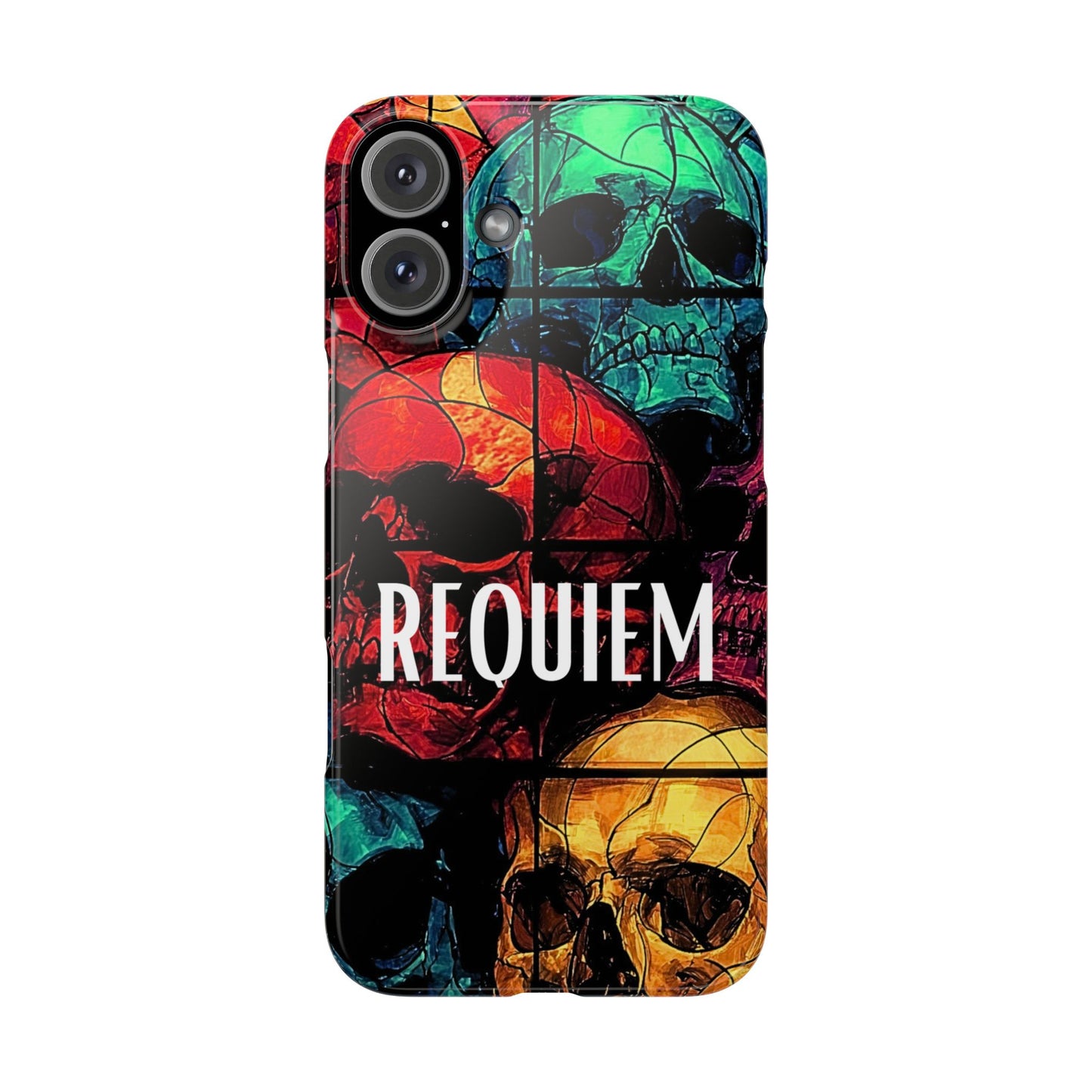 Halloween Custom Requiem Skull Snap Case Phone Cover for iPhone and Samsung