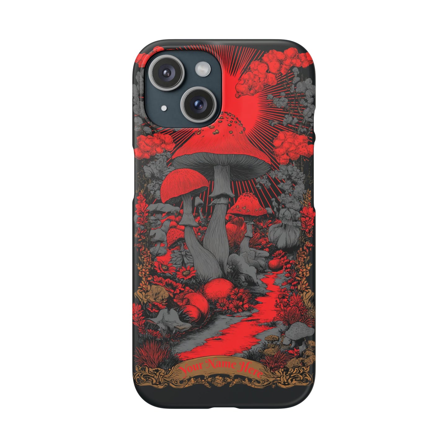 Fantasy Mushroom Snap Case Custom Phone Cover for iPhone and Samsung Mate and Glossy Avvialable
