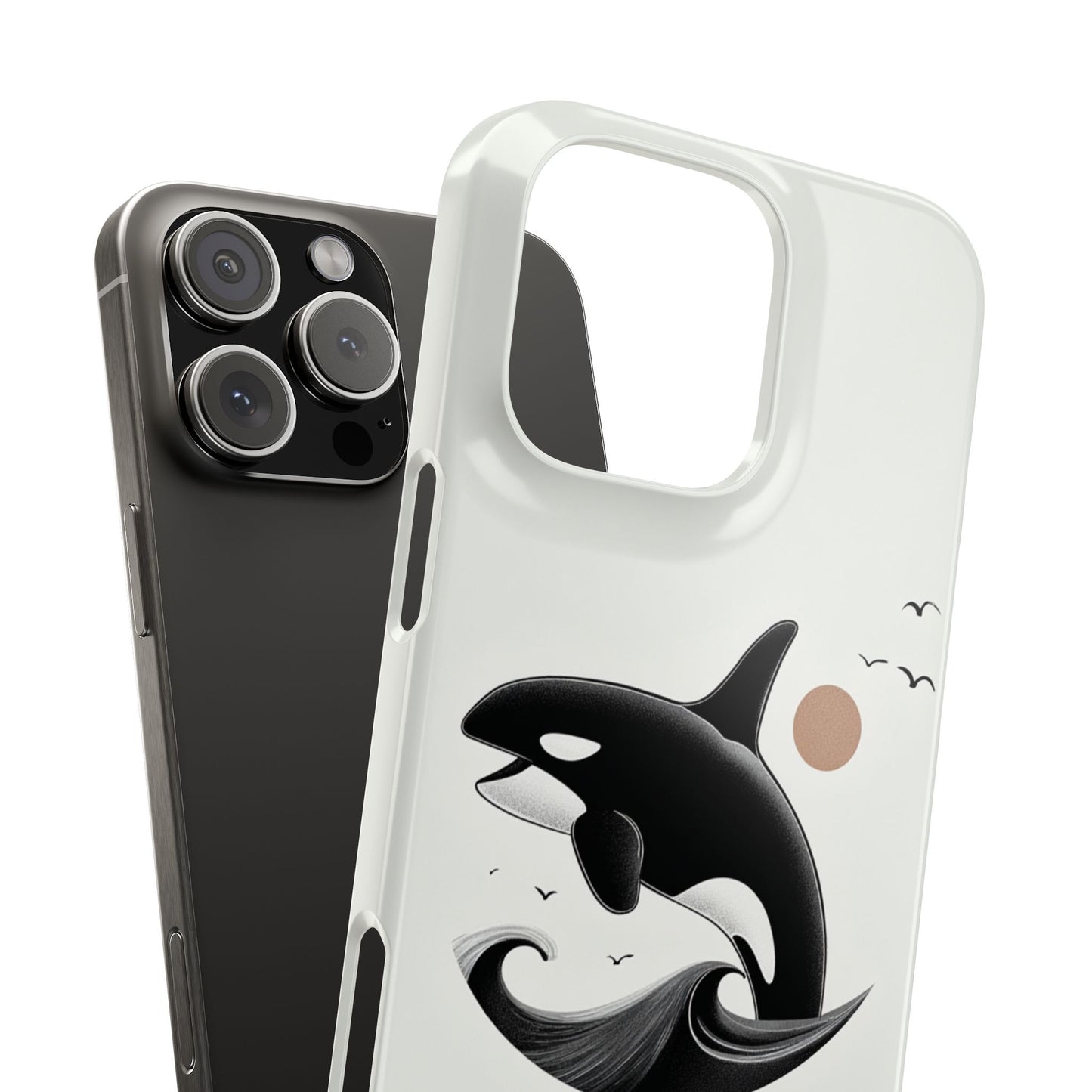 Whale Splash Phone Case | Ocean Lover Gift, Marine Art, Snap Cases, Cute Whale Design, Custom Phone Accessories
