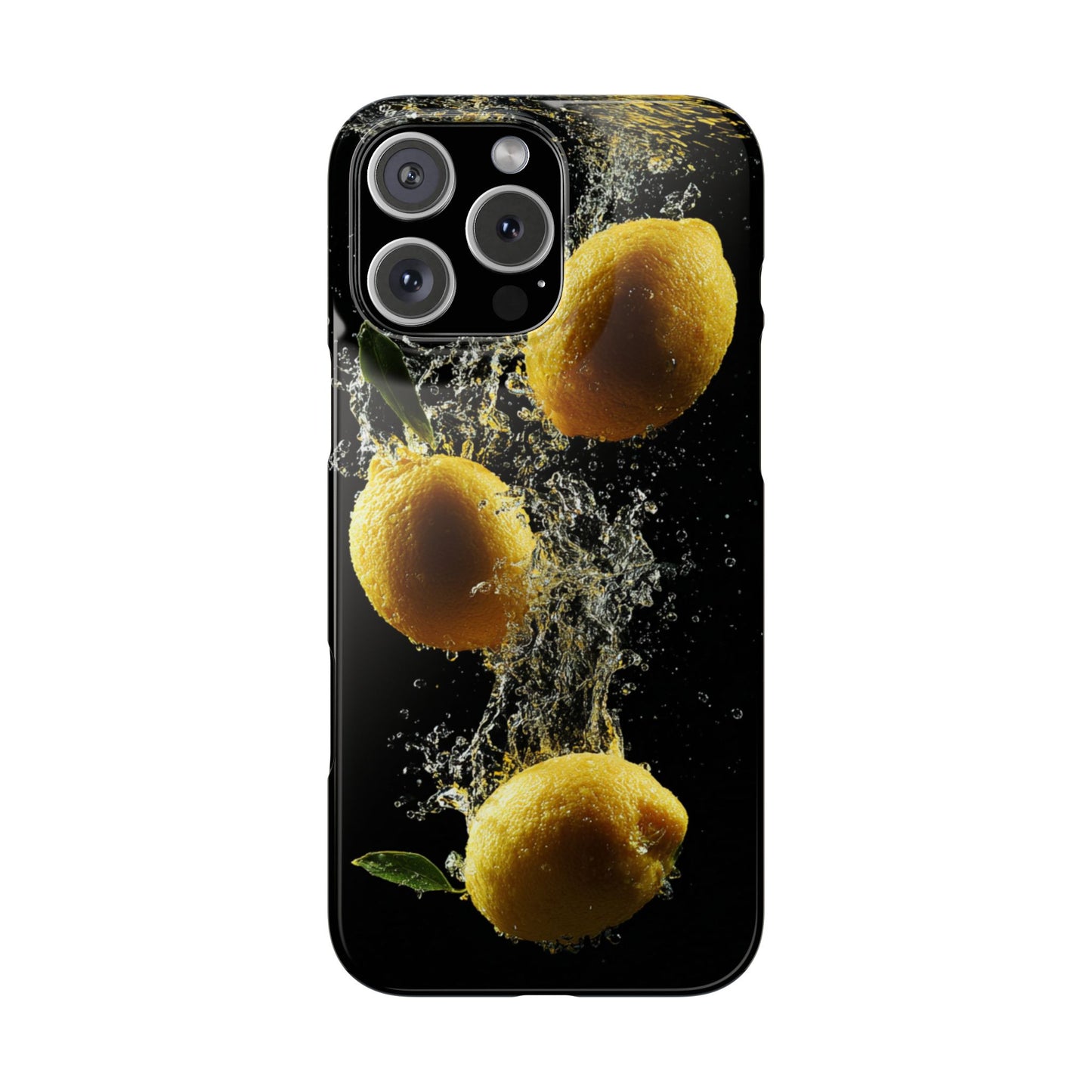 Lemon Splash Phone Case - Vibrant Snap Case, Fruit Lover Gift, Summer Vibes, Kitchen Decor, Unique Phone Accessories