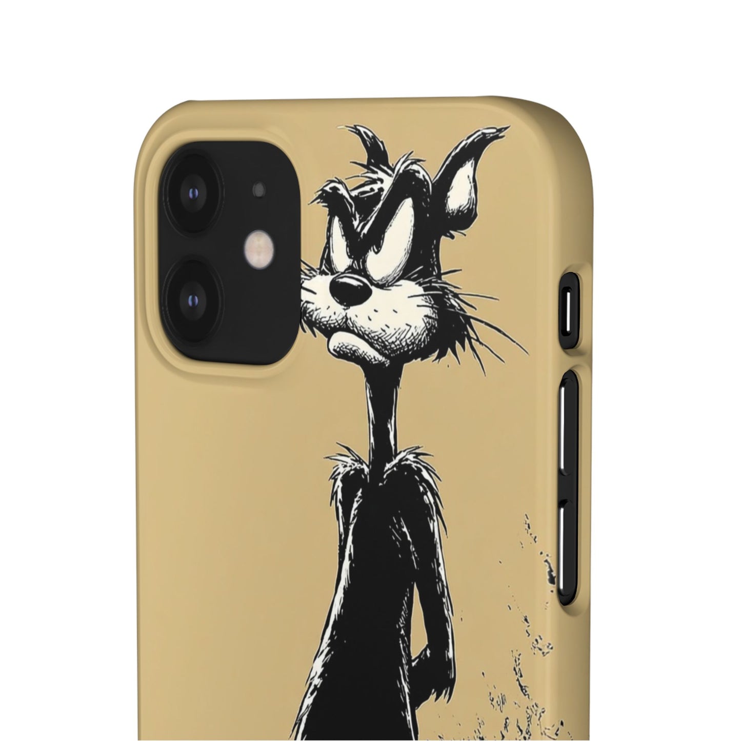 Whimsical Cartoon Snap Case, Fun Phone Cover, Unique Gift for Cat Lovers, Vibrant Art Case, Ideal for Birthdays