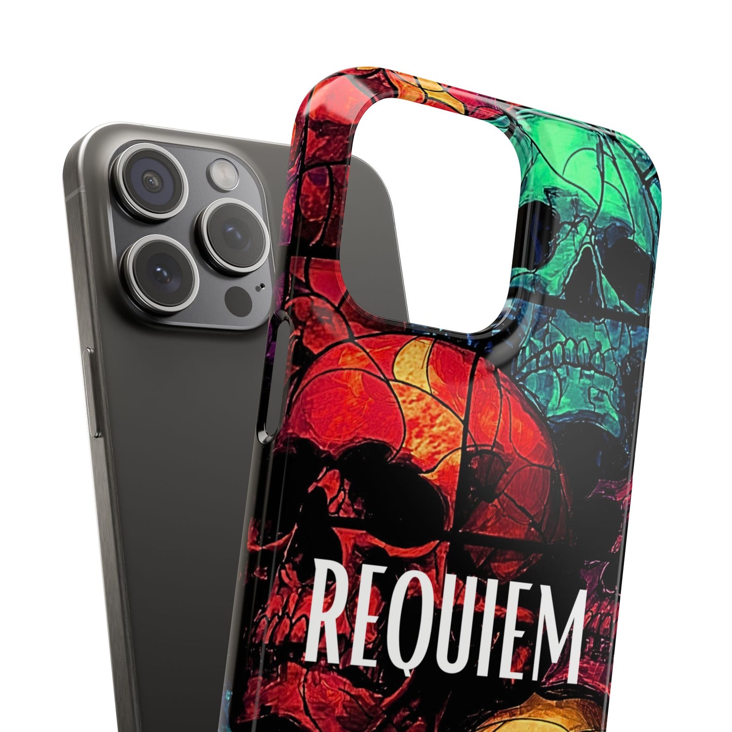 Halloween Custom Requiem Skull Snap Case Phone Cover for iPhone and Samsung