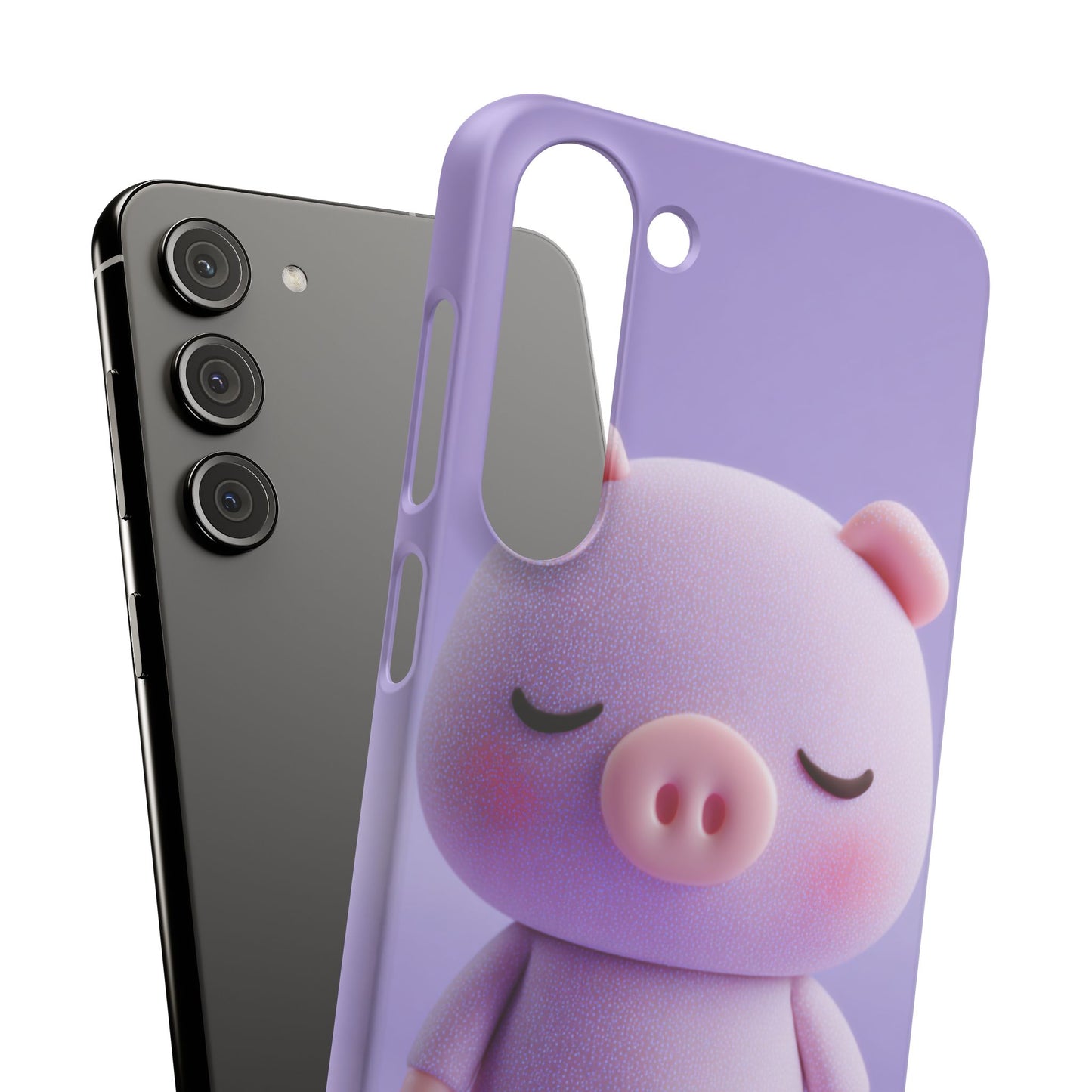 Cute Pig Snap Case for iPhone, Animal Lovers Phone Cover, Kawaii Aesthetic Accessory, Birthday Gift, Unique Phone Protection