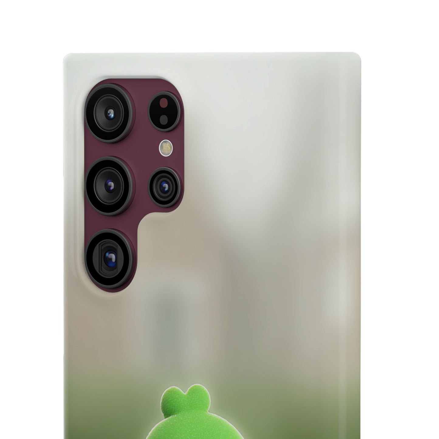 Cute Green Creature Phone Case, Snap Cases, Green Monster Phone Cover, Fun Phone Accessory, Playful Gift for Kids