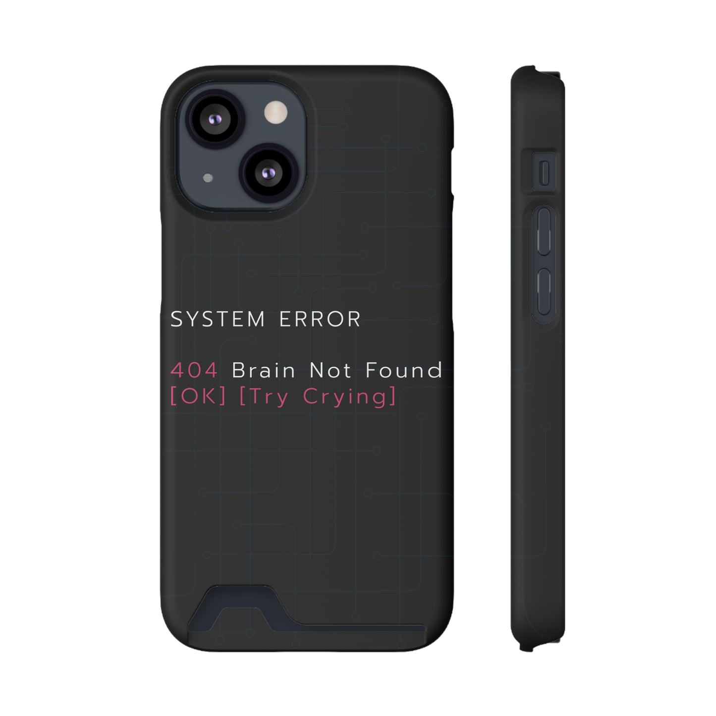Techy Phone Case with Card Holder, Trendy Gadget Accessory, Cool Gift for Tech Lovers, Phone Protection, Modern Design for Everyday Use