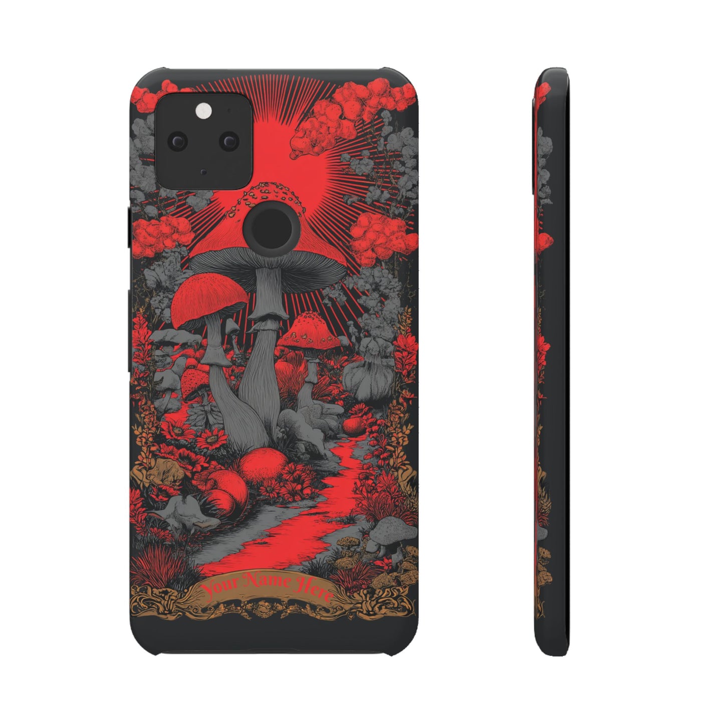 Fantasy Mushroom Snap Case Custom Phone Cover for iPhone and Samsung Mate and Glossy Avvialable