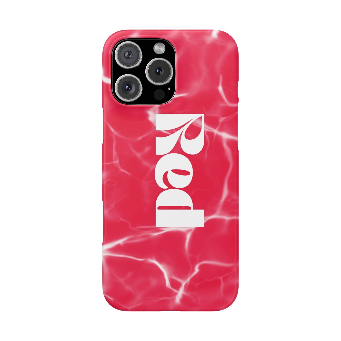 Vibrant Red Snap Case for iPhone, Trendy Phone Cover, Gift for Her, Summer Accessory, Stylish Tech Protection