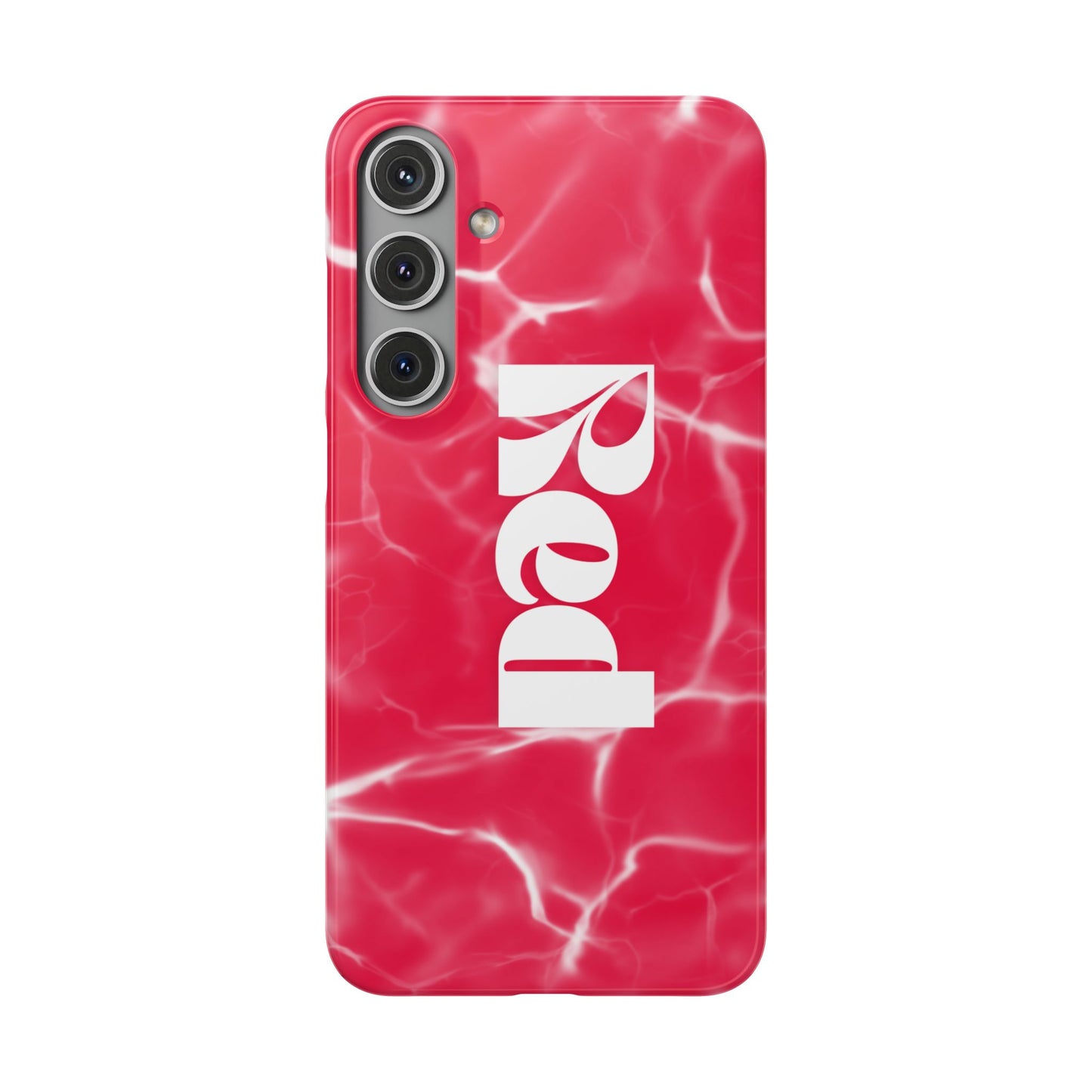 Vibrant Red Snap Case for iPhone, Trendy Phone Cover, Gift for Her, Summer Accessory, Stylish Tech Protection