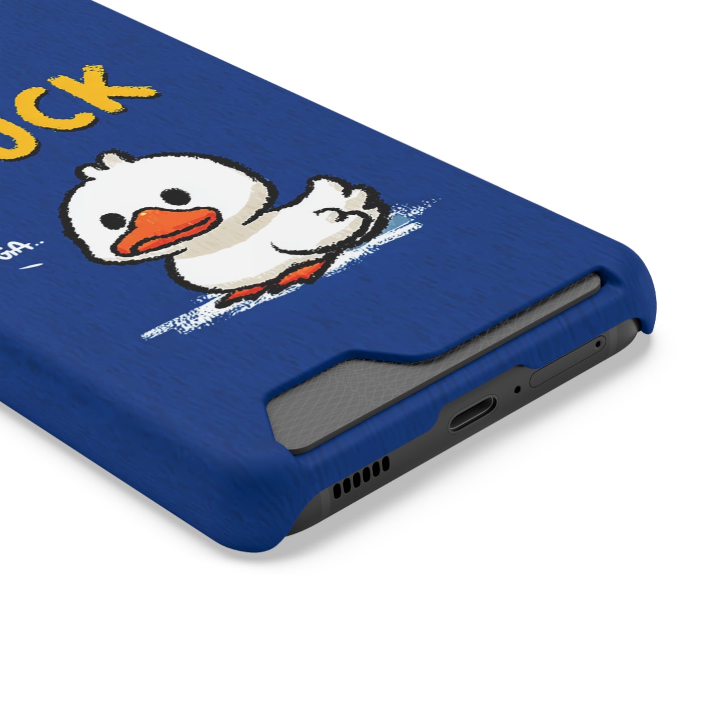 Cute Duck Phone Case with Card Holder | Stylish Cell Accessory for Animal Lovers, Gifts for Kids, Birthday, Everyday Use
