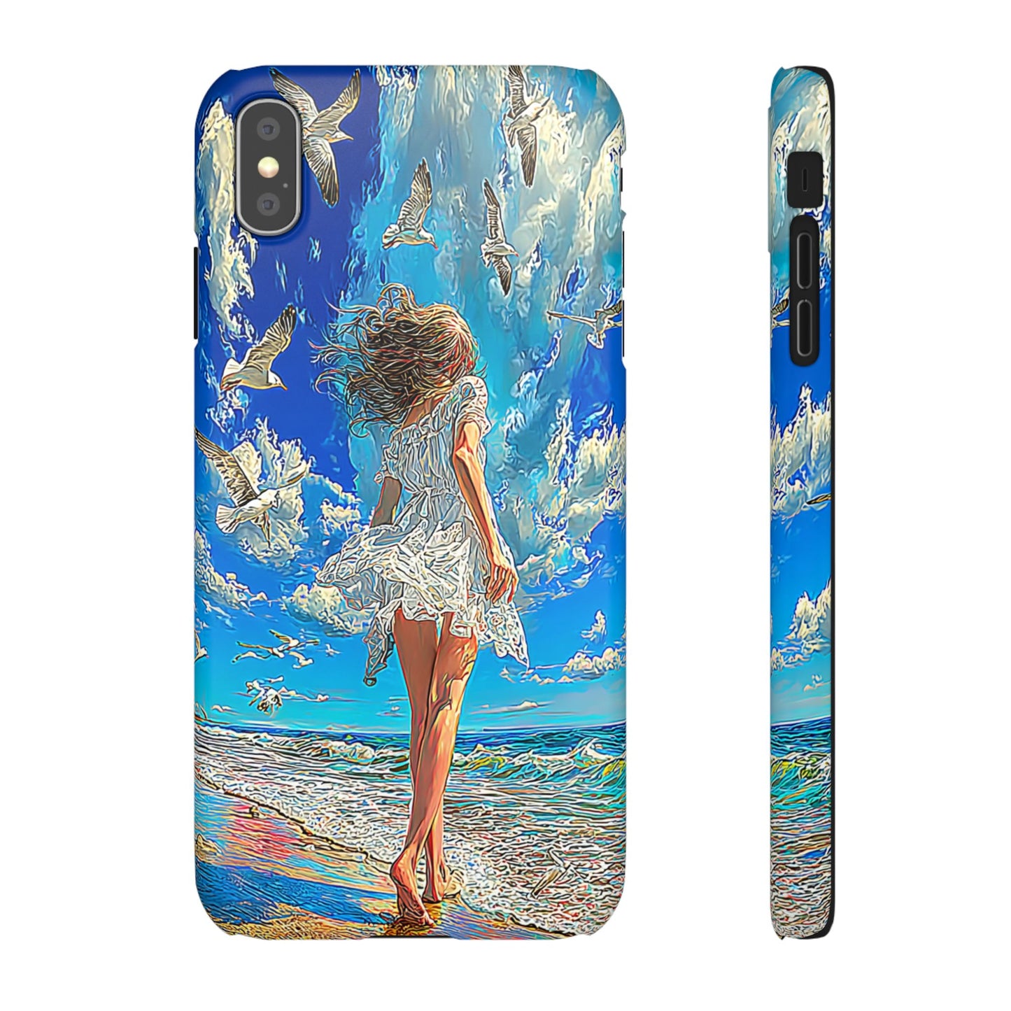 Dreamy Seaside Snap Case, Ocean Waves Phone Cover, Summer Vibe Gift, Cute Aesthetic Accessory, Beach Lover Case