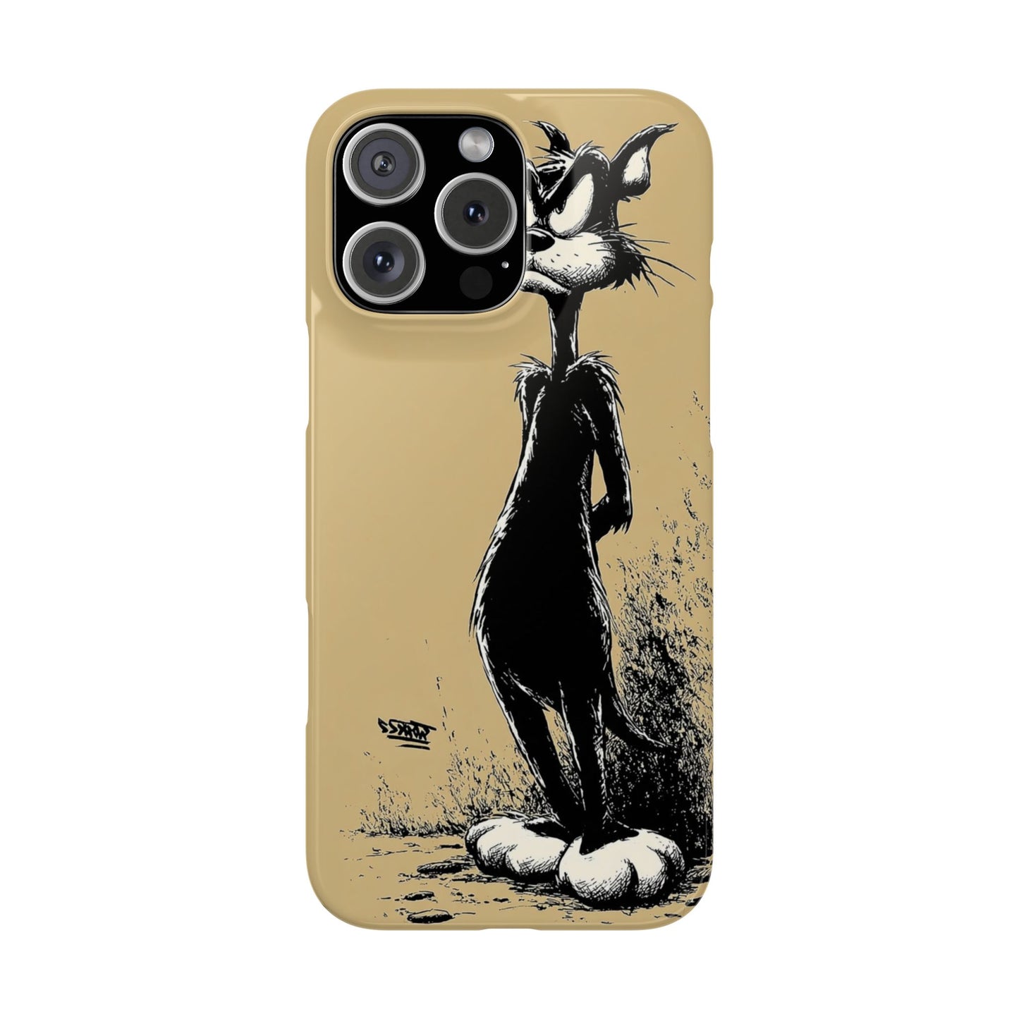 Whimsical Cartoon Snap Case, Fun Phone Cover, Unique Gift for Cat Lovers, Vibrant Art Case, Ideal for Birthdays