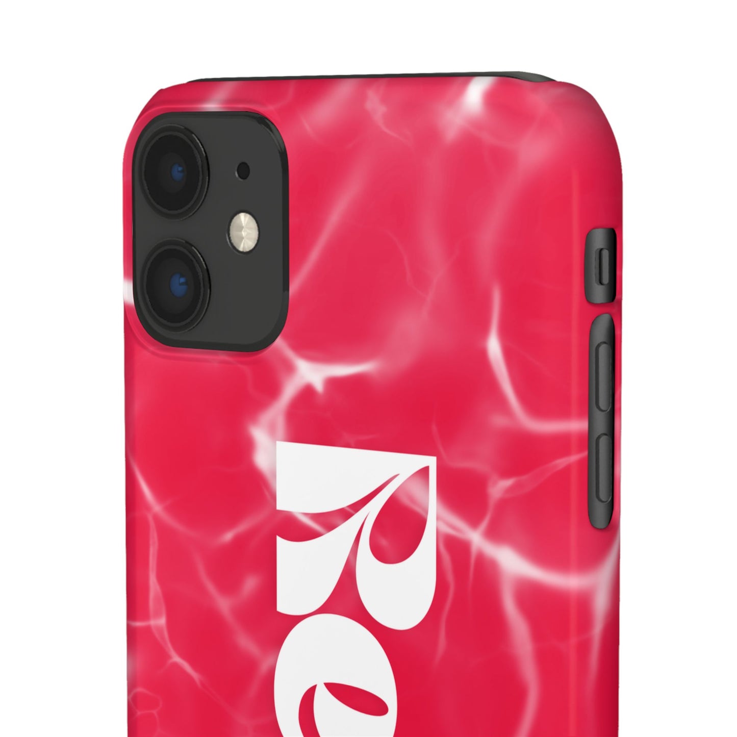 Vibrant Red Snap Case for iPhone, Trendy Phone Cover, Gift for Her, Summer Accessory, Stylish Tech Protection