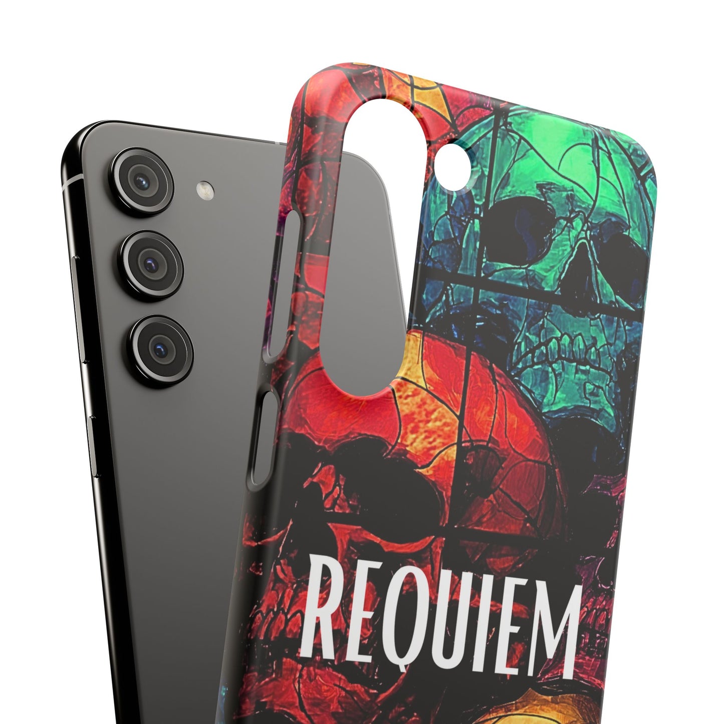 Halloween Custom Requiem Skull Snap Case Phone Cover for iPhone and Samsung