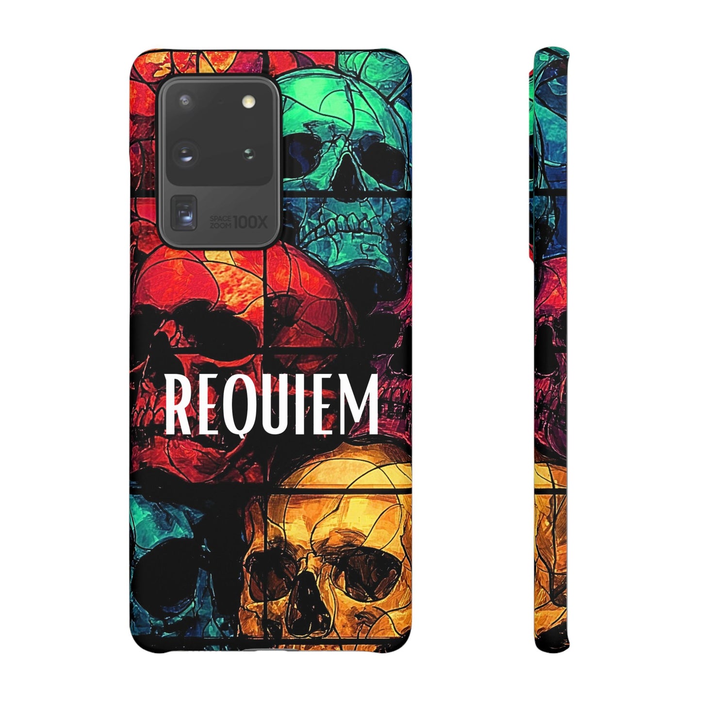 Halloween Custom Requiem Skull Snap Case Phone Cover for iPhone and Samsung