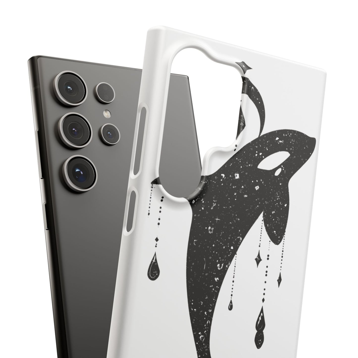 Celestial Orca Snap Case | Phone Cover, Whale Lover Gift, Cosmic Decor, Unique Art, Ocean Vibe