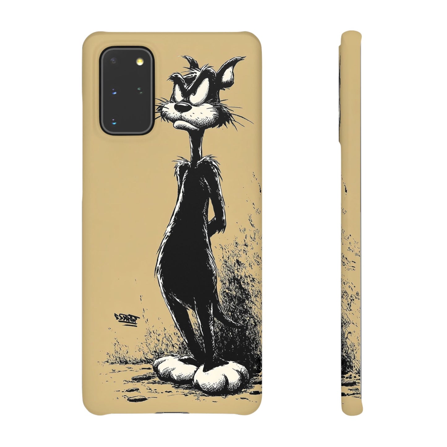 Whimsical Cartoon Snap Case, Fun Phone Cover, Unique Gift for Cat Lovers, Vibrant Art Case, Ideal for Birthdays
