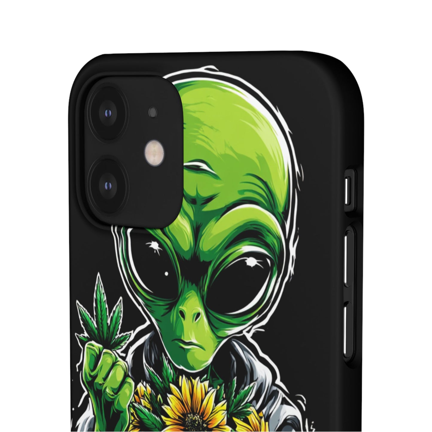 Alien Floral Snap Cases, Fun Phone Case, Gifts for Sci-Fi Lovers, Cute Alien Decor, Unique Tech Accessories
