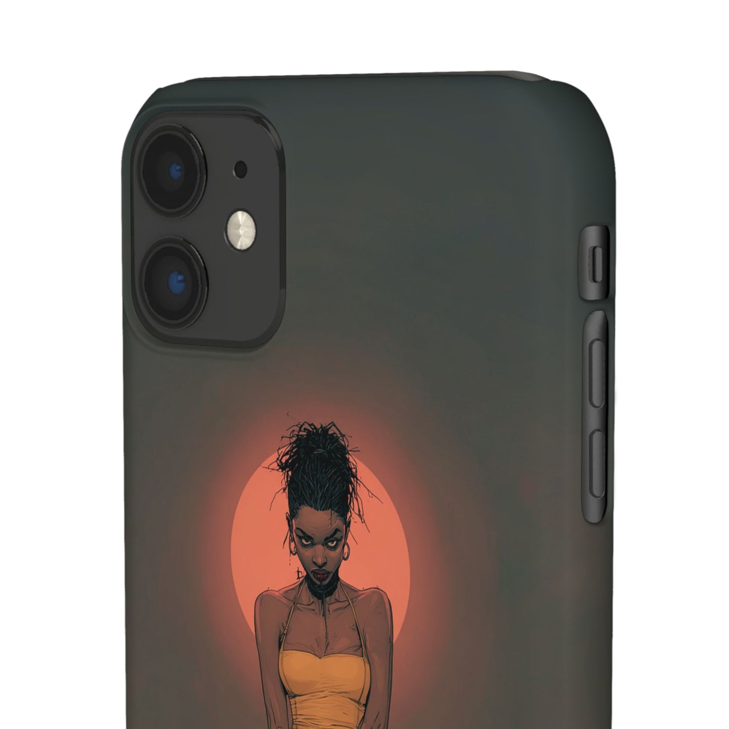 Creepy Vampire Girl Snap Case, Halloween Style iPhone Samsung Cover, Spooky Gothic Phone Accessories, Scary Horror Character Device