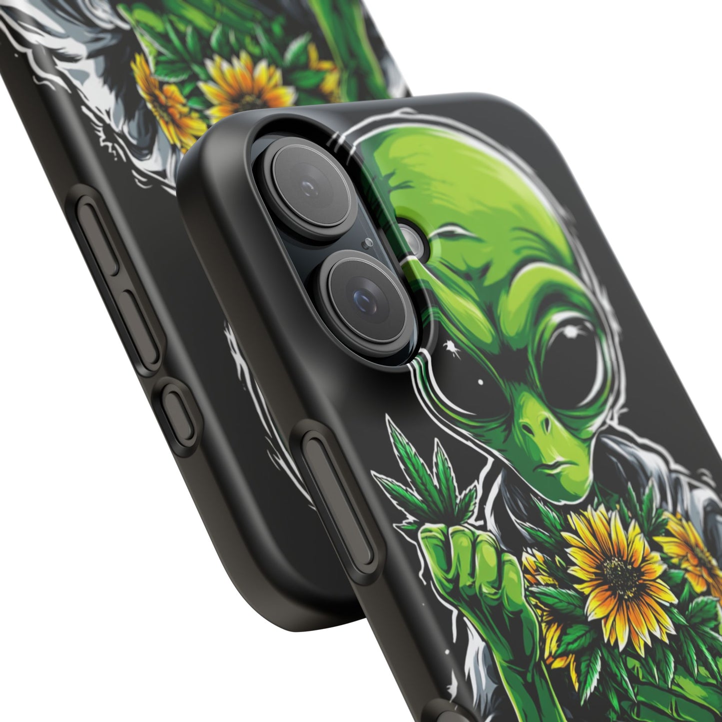 Alien Floral Snap Cases, Fun Phone Case, Gifts for Sci-Fi Lovers, Cute Alien Decor, Unique Tech Accessories