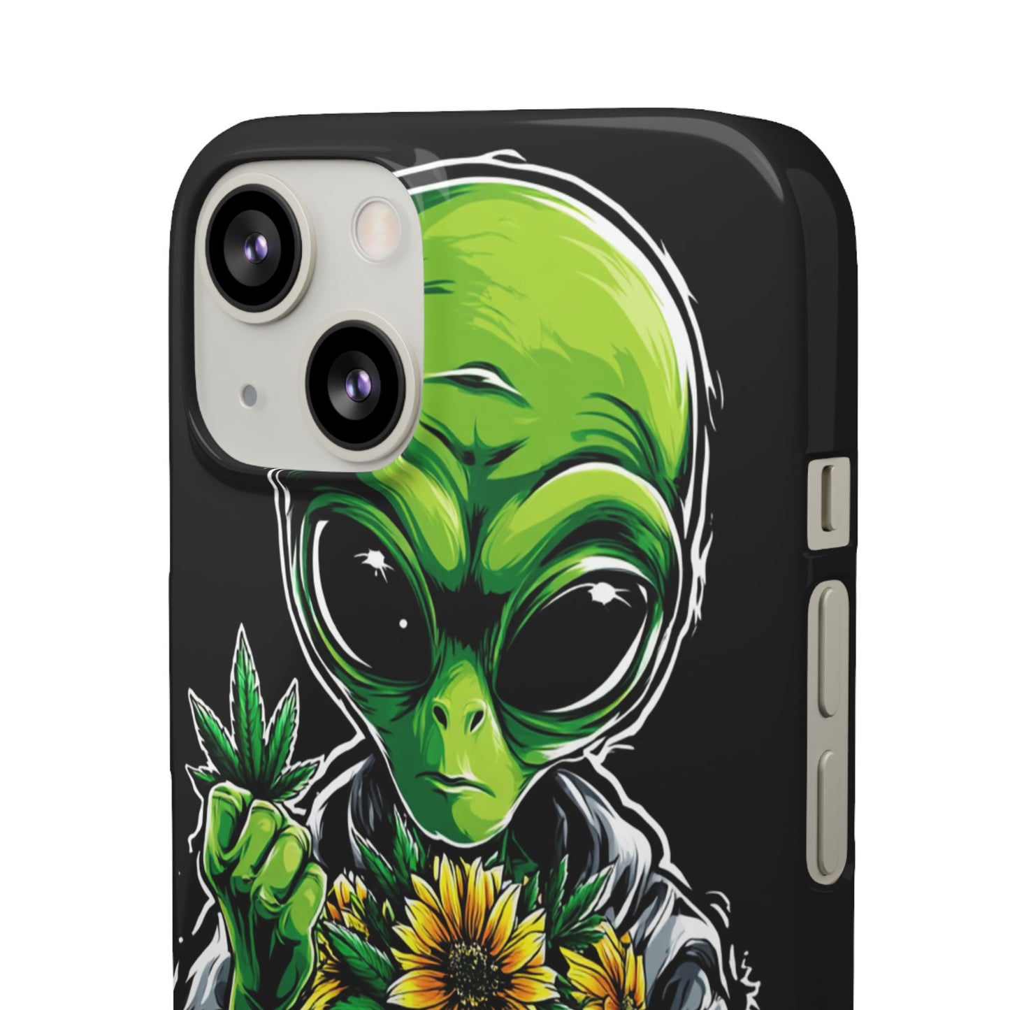 Alien Floral Snap Cases, Fun Phone Case, Gifts for Sci-Fi Lovers, Cute Alien Decor, Unique Tech Accessories