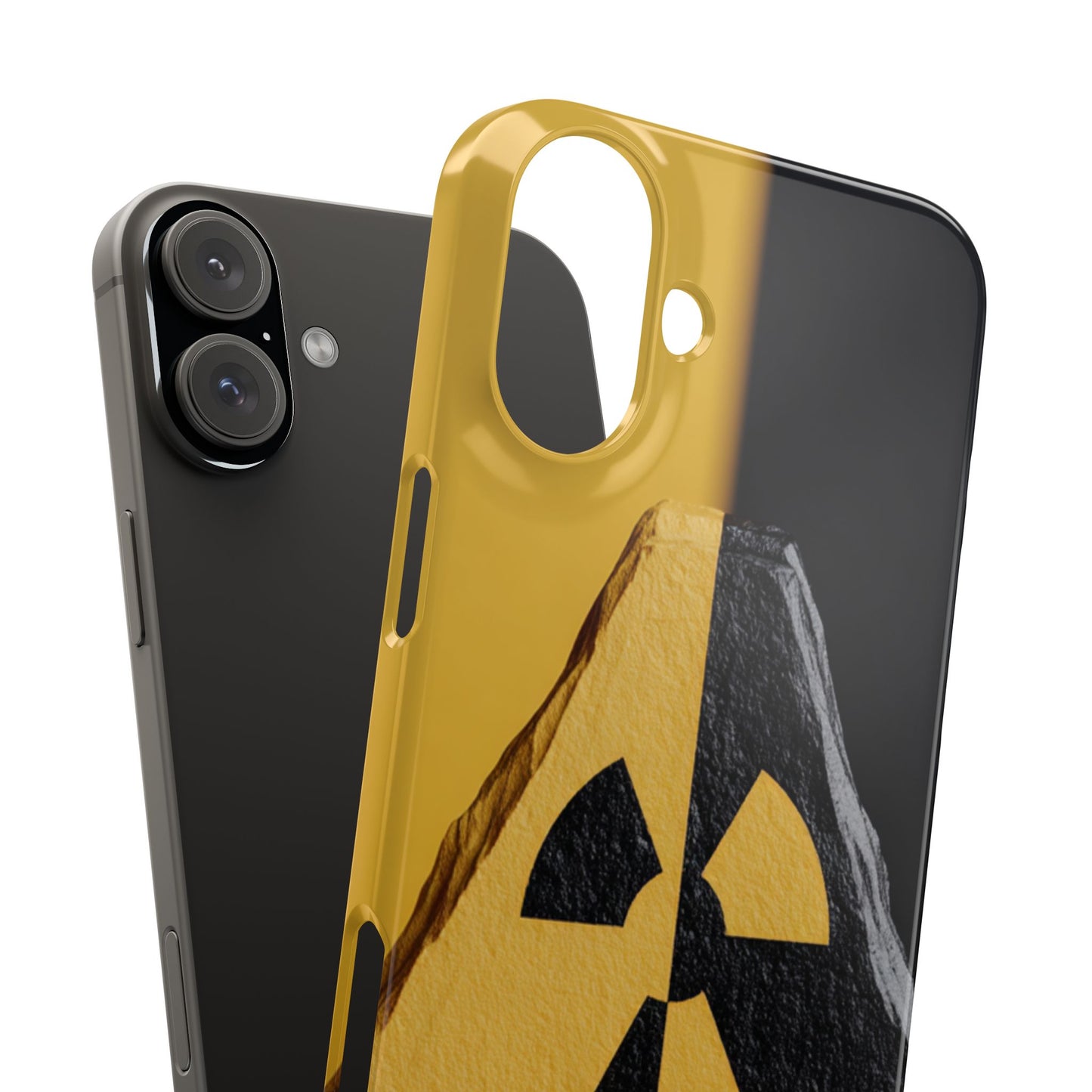 Bold Graphic Snap Case, Radiation Symbol Phone Cover, Trendy Phone Accessory, Unique Gift for Tech Lovers, Stylish Mobile Case