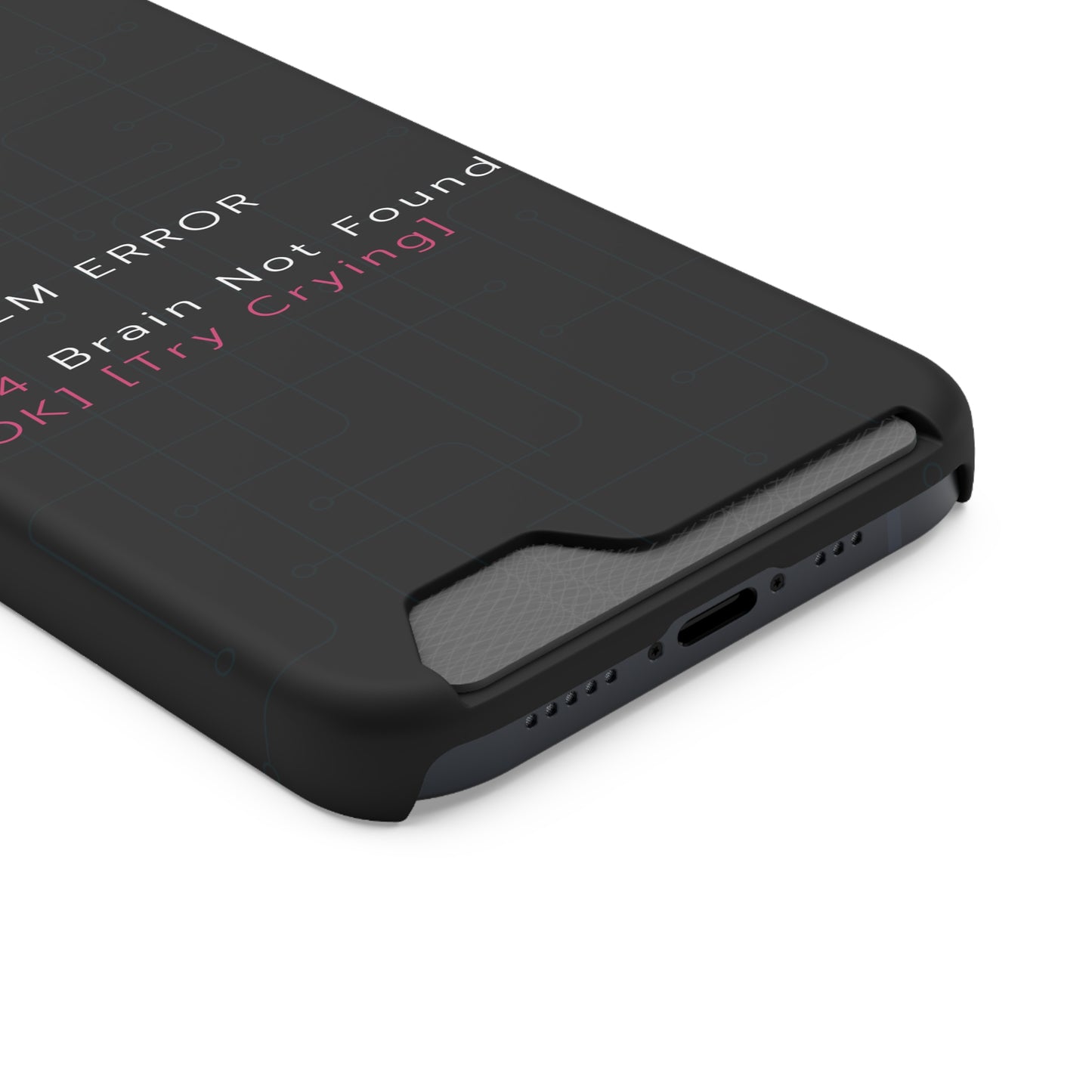Techy Phone Case with Card Holder, Trendy Gadget Accessory, Cool Gift for Tech Lovers, Phone Protection, Modern Design for Everyday Use