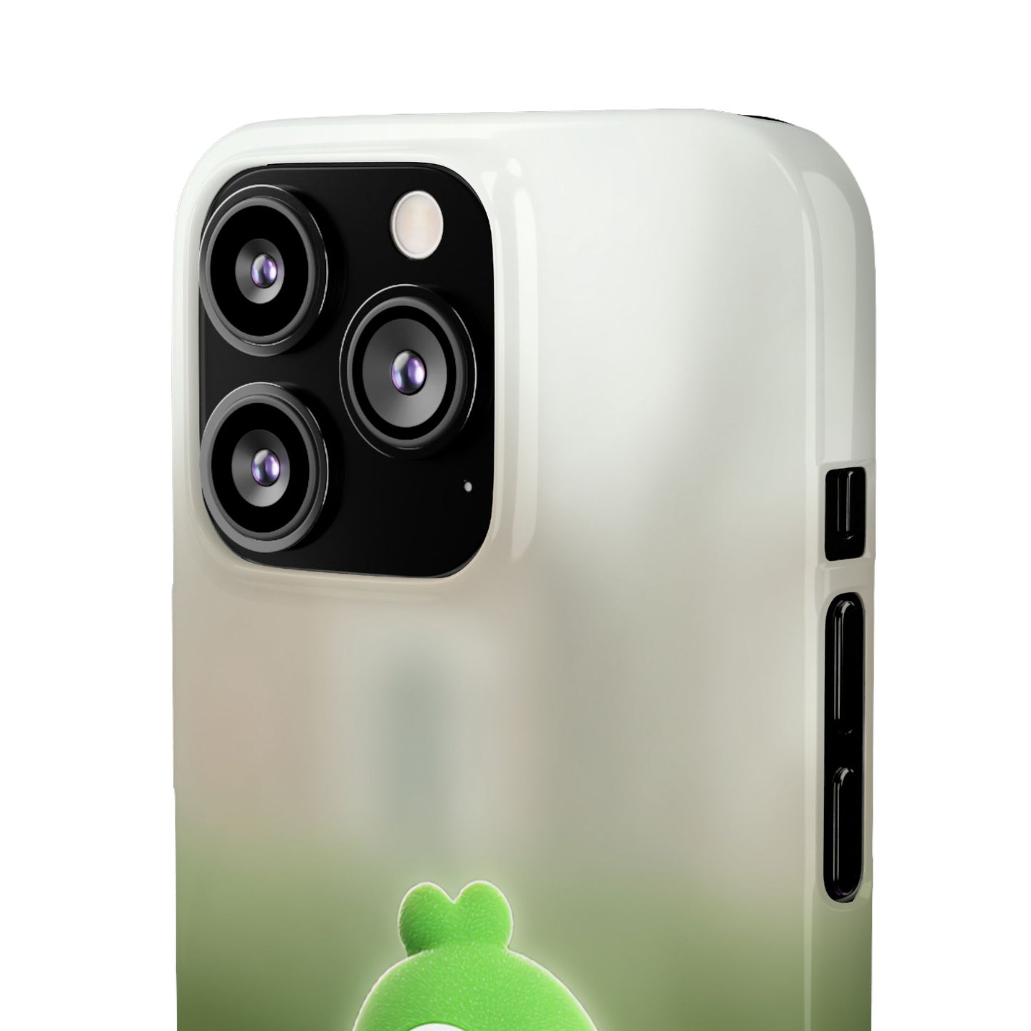 Cute Green Creature Phone Case, Snap Cases, Green Monster Phone Cover, Fun Phone Accessory, Playful Gift for Kids