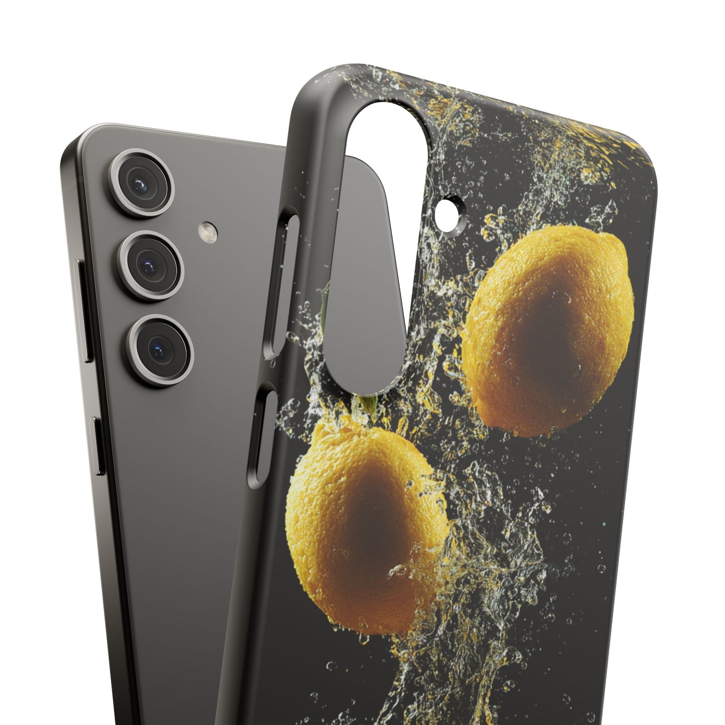 Lemon Splash Phone Case - Vibrant Snap Case, Fruit Lover Gift, Summer Vibes, Kitchen Decor, Unique Phone Accessories