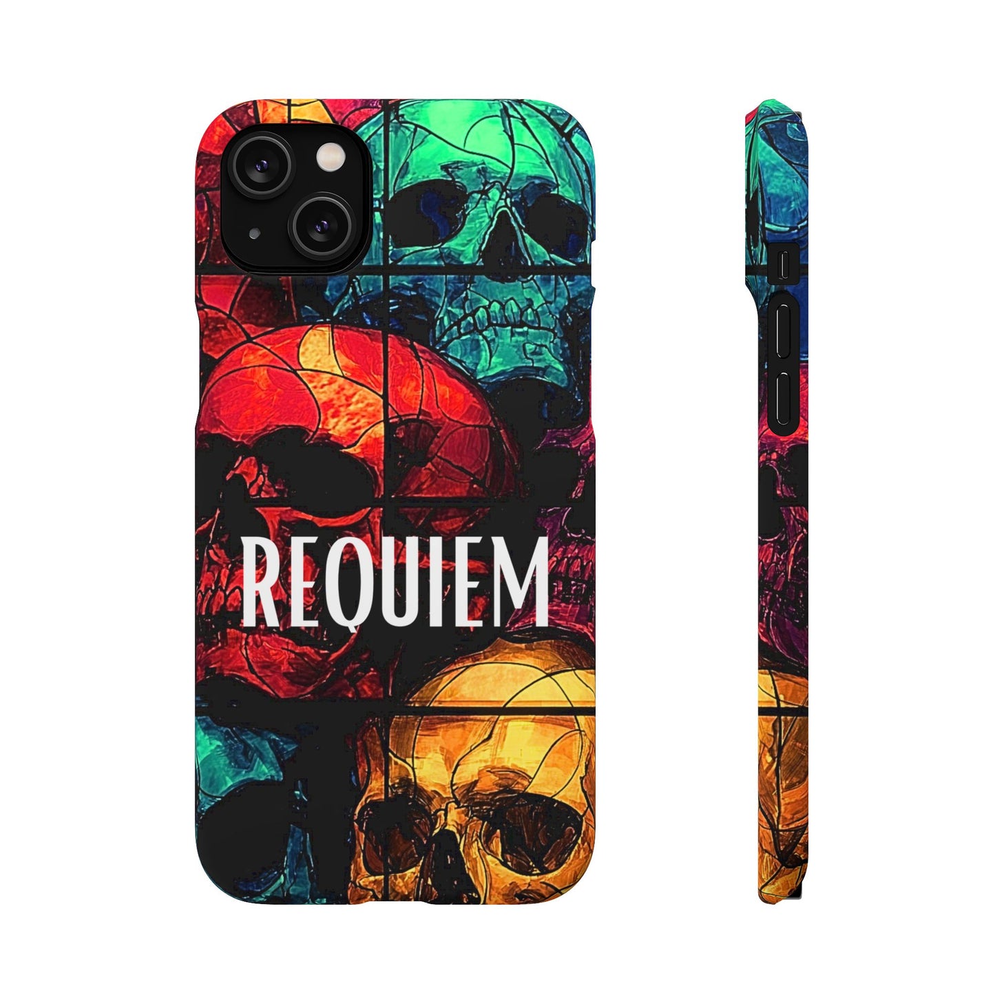 Halloween Custom Requiem Skull Snap Case Phone Cover for iPhone and Samsung