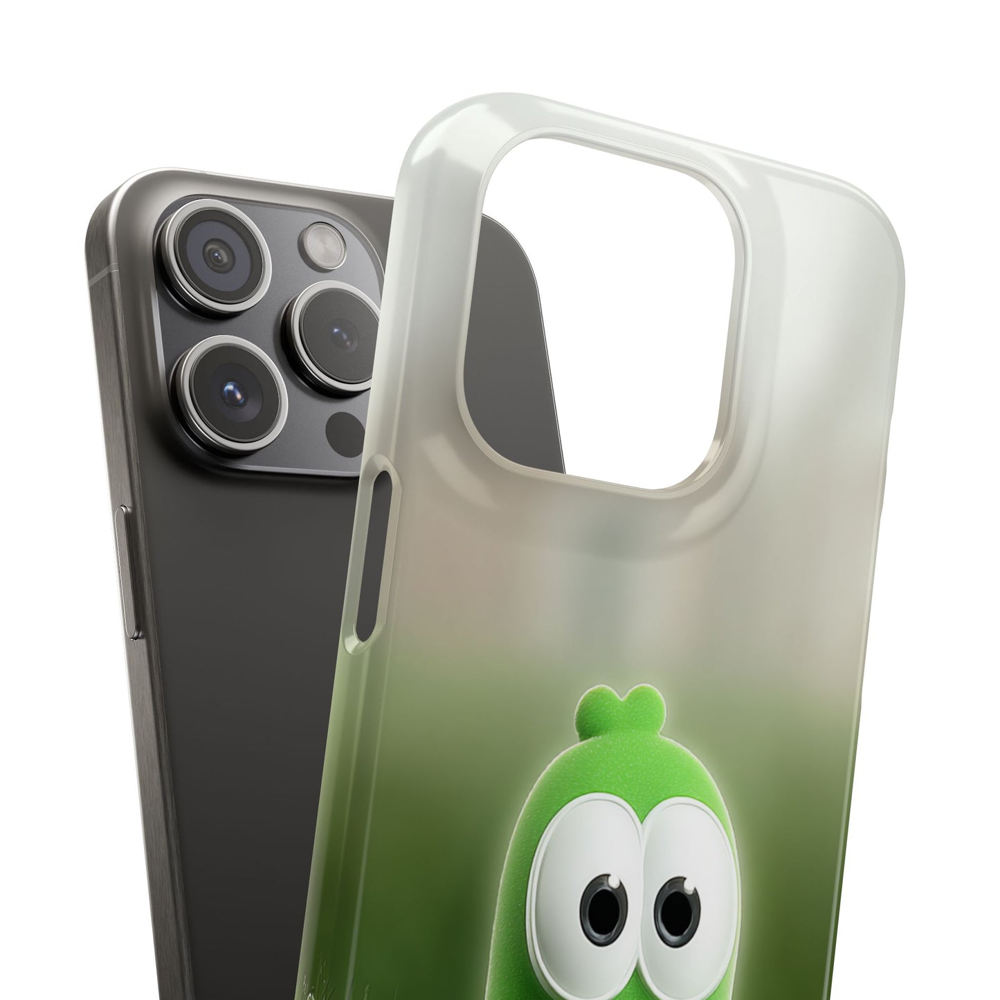 Cute Green Creature Phone Case, Snap Cases, Green Monster Phone Cover, Fun Phone Accessory, Playful Gift for Kids