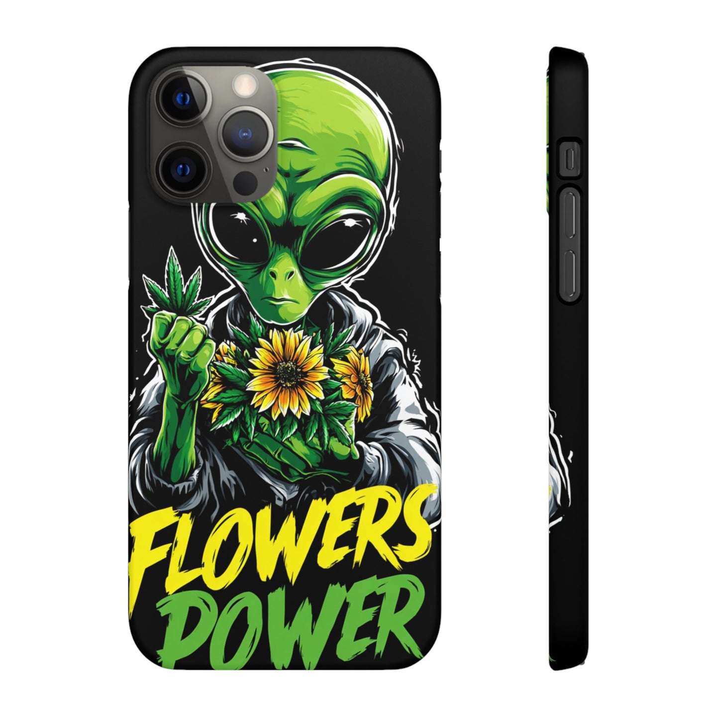 Alien Floral Snap Cases, Fun Phone Case, Gifts for Sci-Fi Lovers, Cute Alien Decor, Unique Tech Accessories