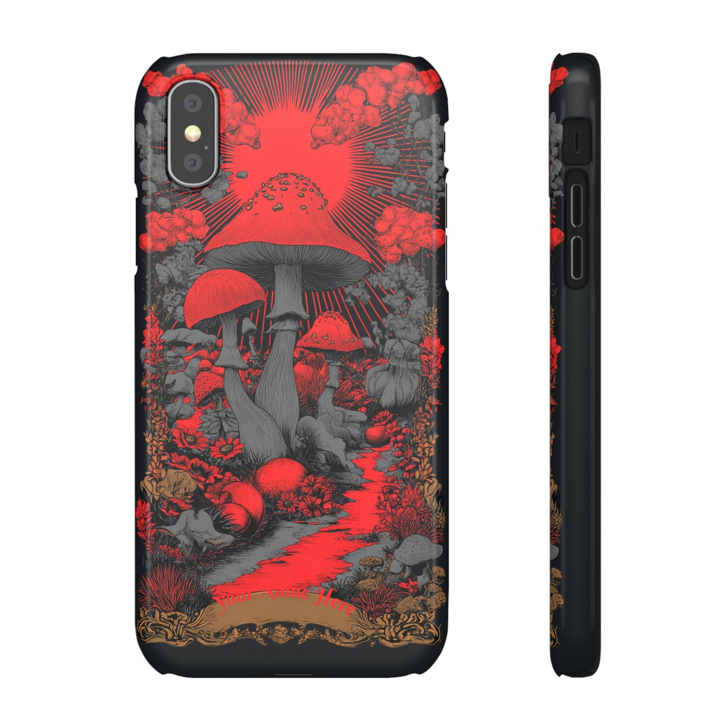 Fantasy Mushroom Snap Case Custom Phone Cover for iPhone and Samsung Mate and Glossy Avvialable