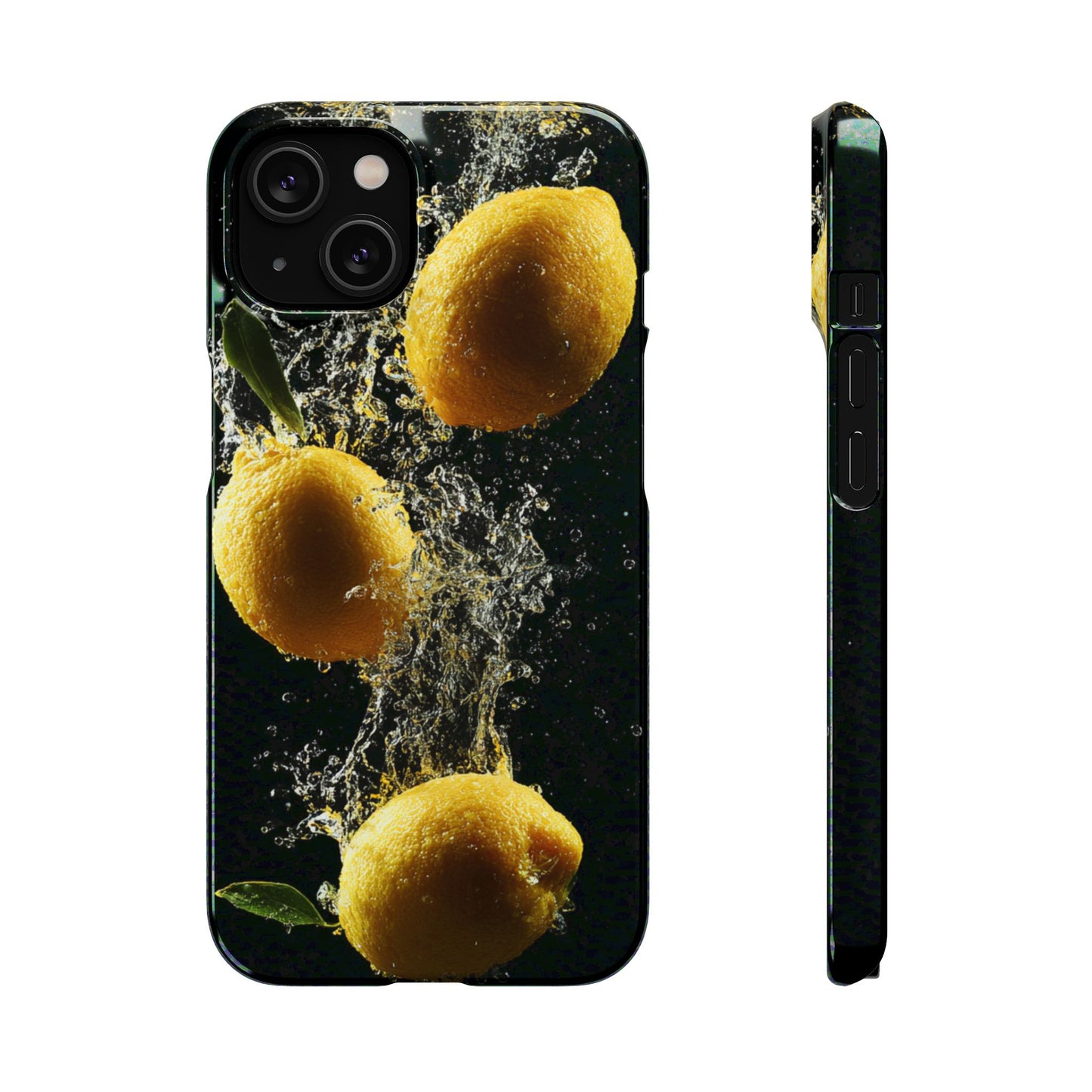 Lemon Splash Phone Case - Vibrant Snap Case, Fruit Lover Gift, Summer Vibes, Kitchen Decor, Unique Phone Accessories