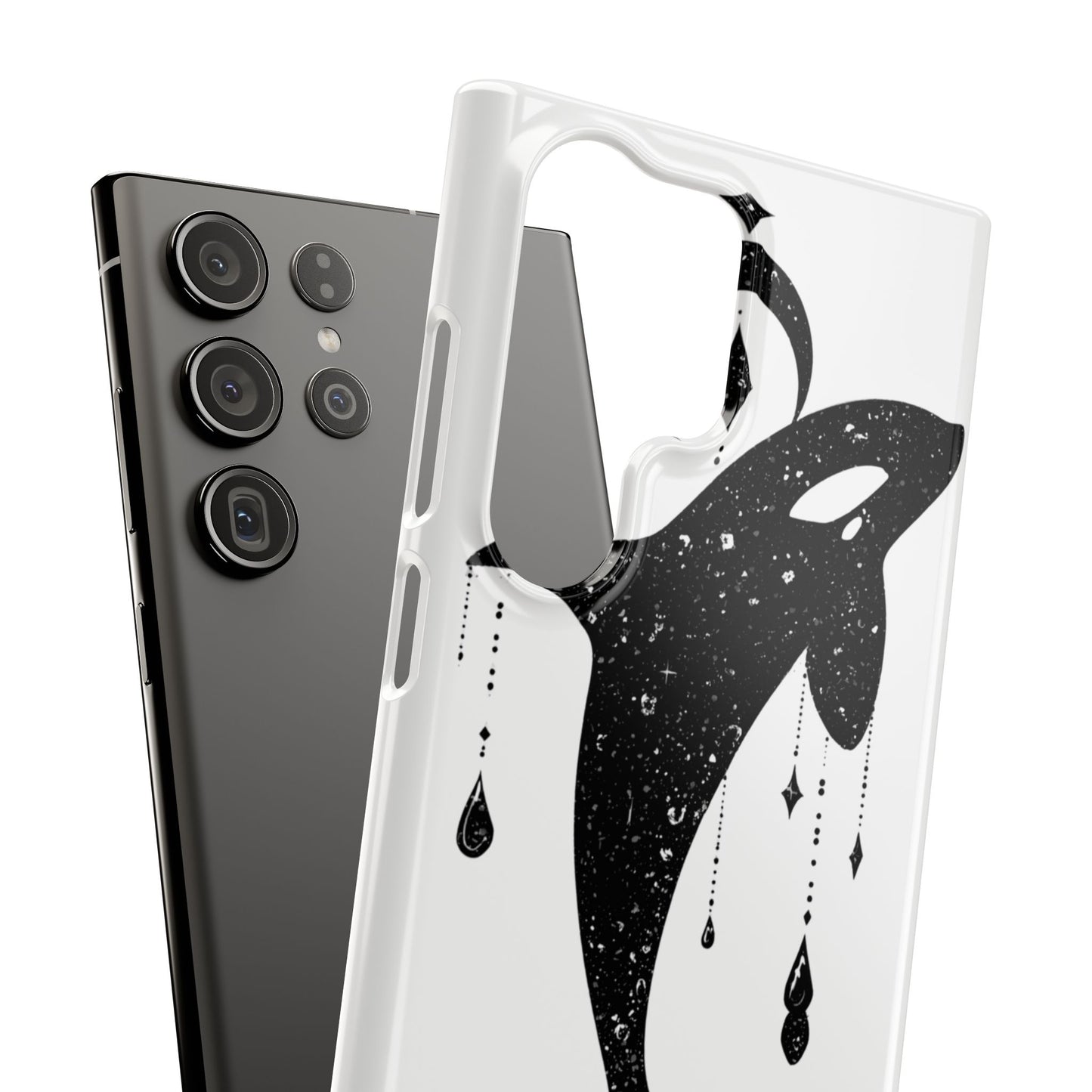 Celestial Orca Snap Case | Phone Cover, Whale Lover Gift, Cosmic Decor, Unique Art, Ocean Vibe